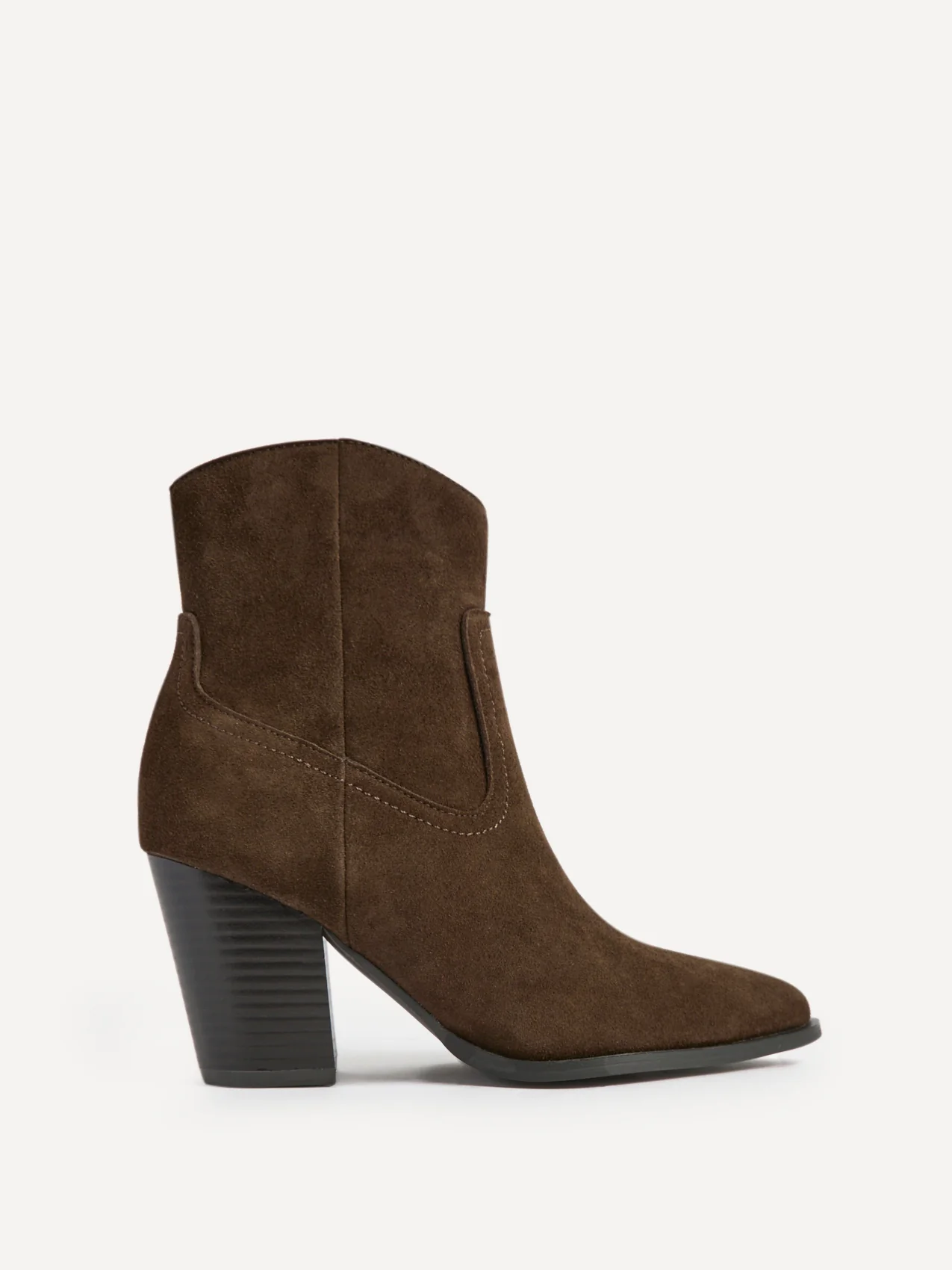 Canyon Brown Suede Leather Cowboy Ankle Boots - Image 2