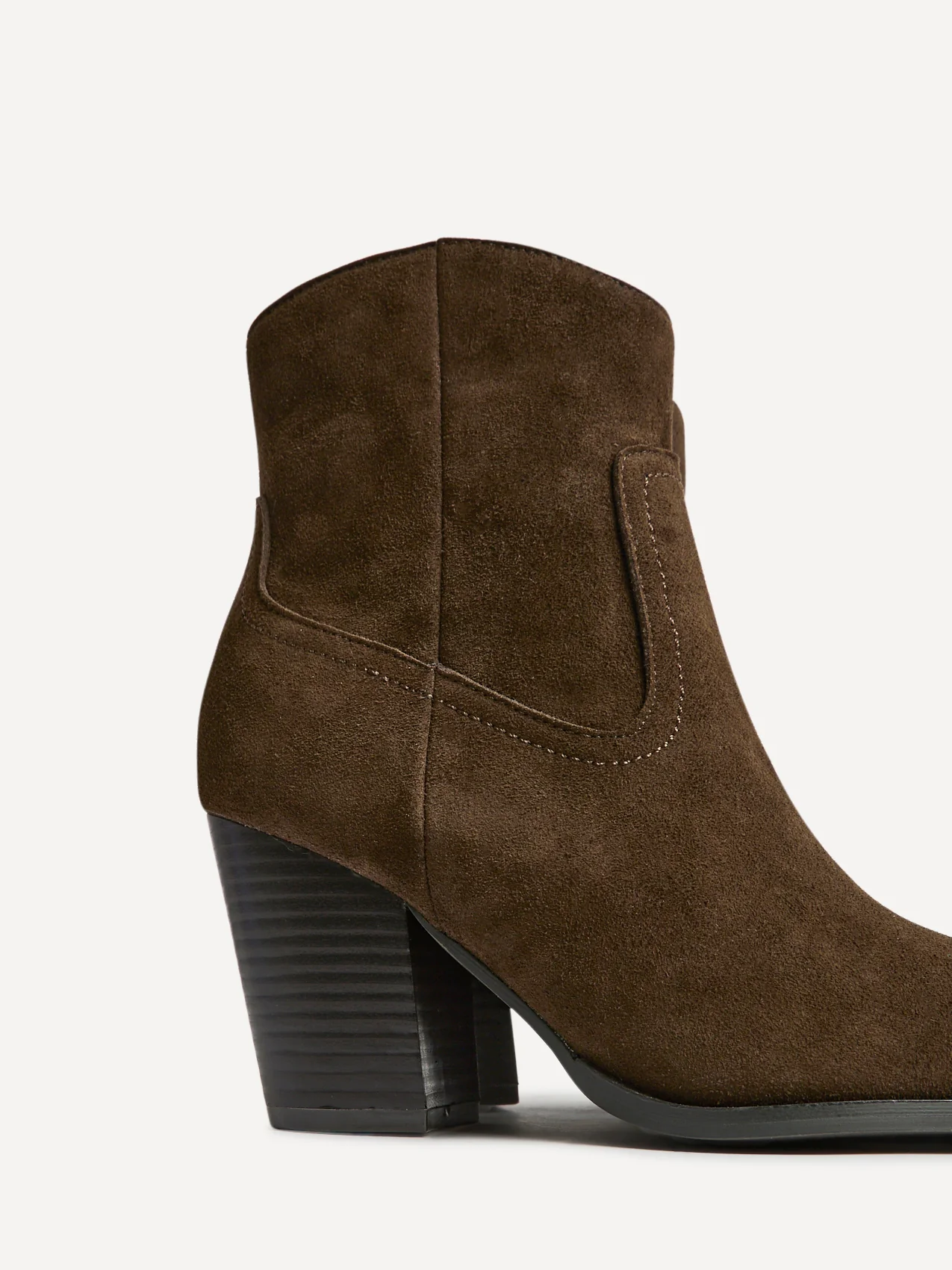 Canyon Brown Suede Leather Cowboy Ankle Boots - Image 5