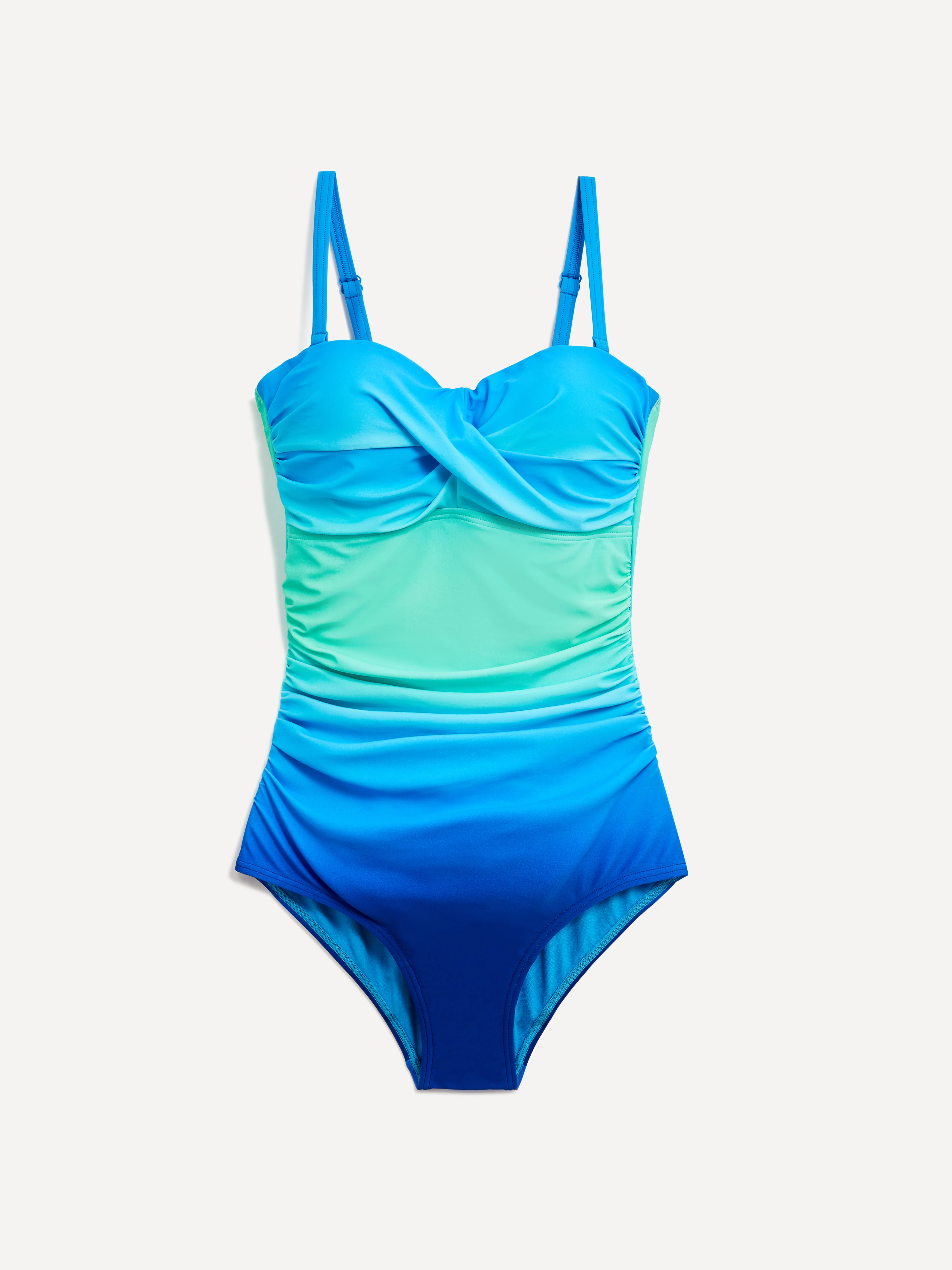 Capri Blue Tie Dye Tummy Control Swimsuit - Image 2