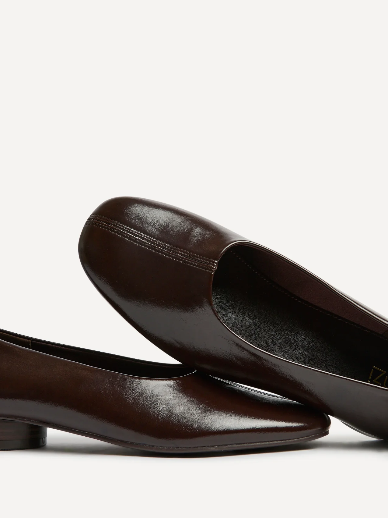 Capsule Brown Faux Leather Ballet Flats - Image 5