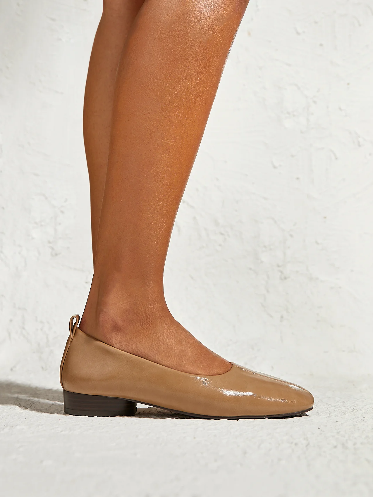 Capsule Camel Faux Leather Ballet Flats - Image 6