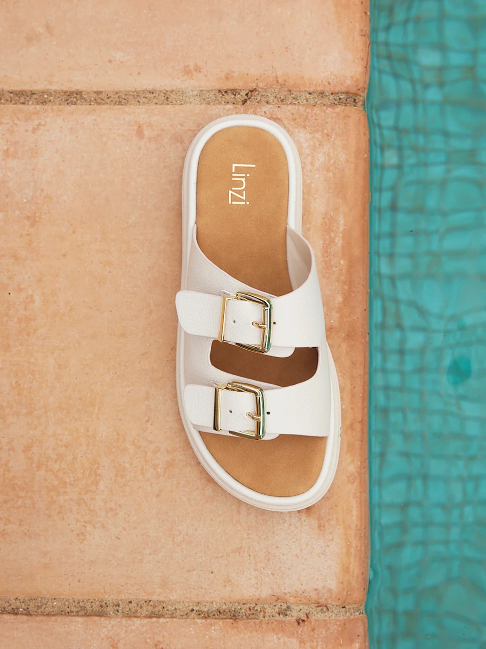 Capture Nude Double Buckle Flat Sandals - Image 8