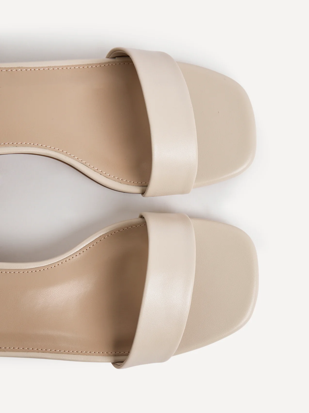 Carlie Wide Fit Nude Faux Leather Low Heels - Image 5