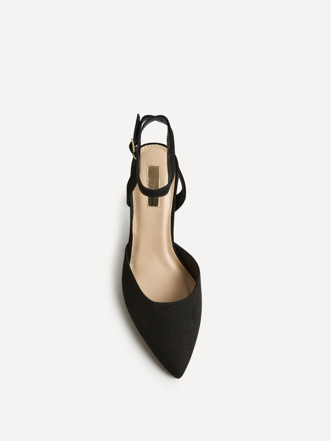 Carrie Black Faux Suede Court Heels - Image 3