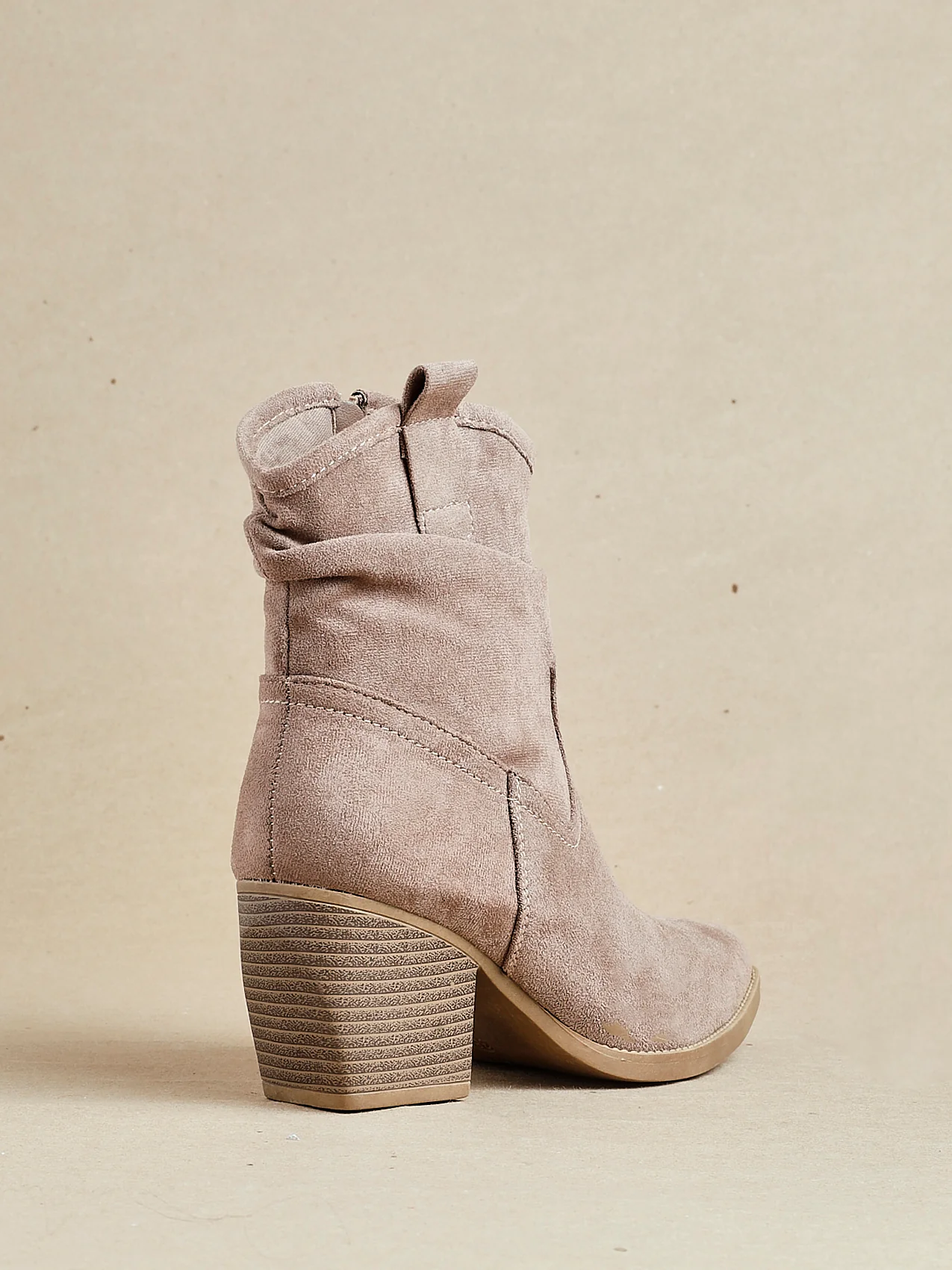 Carter Mocha Cowboy Block Heeled Ankle Boots - Image 6