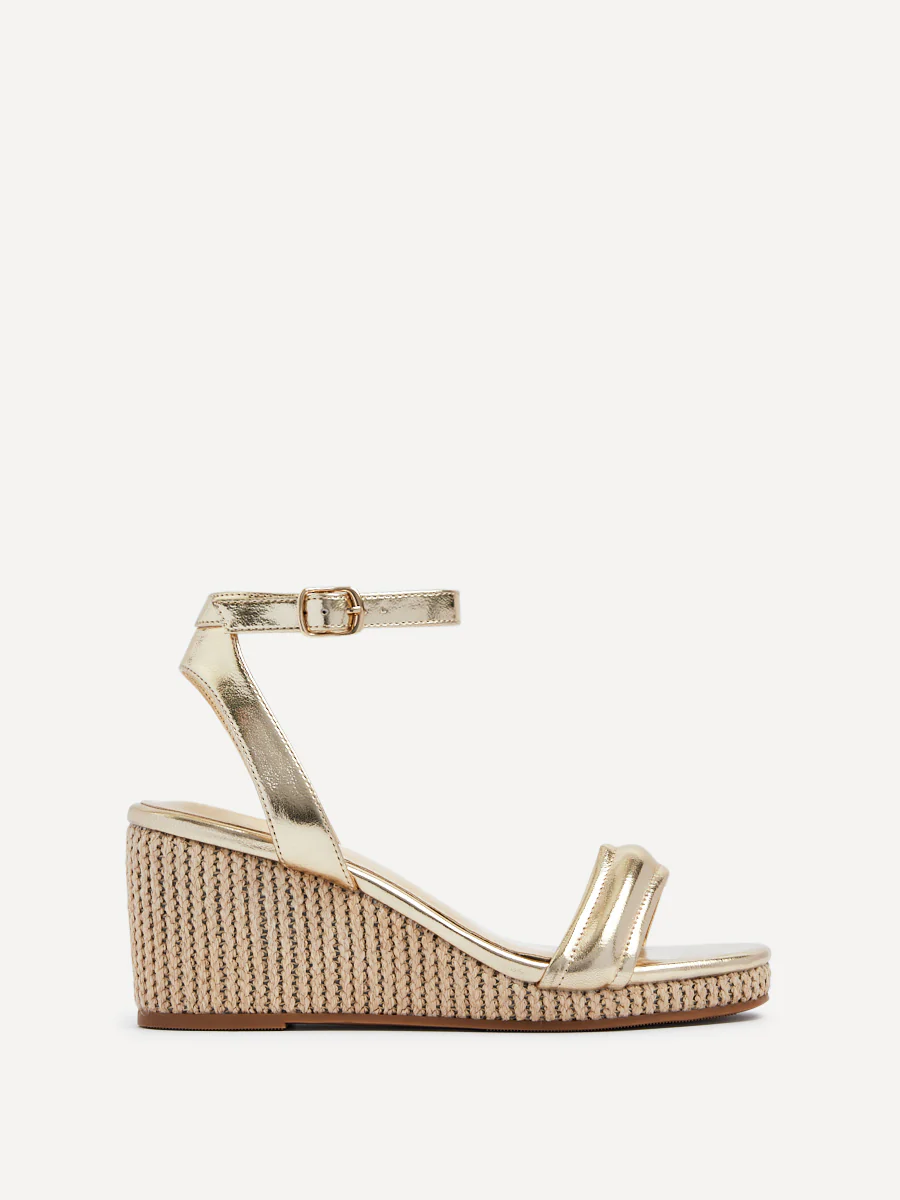 Chelsea Gold Wedged Sandals - Image 2
