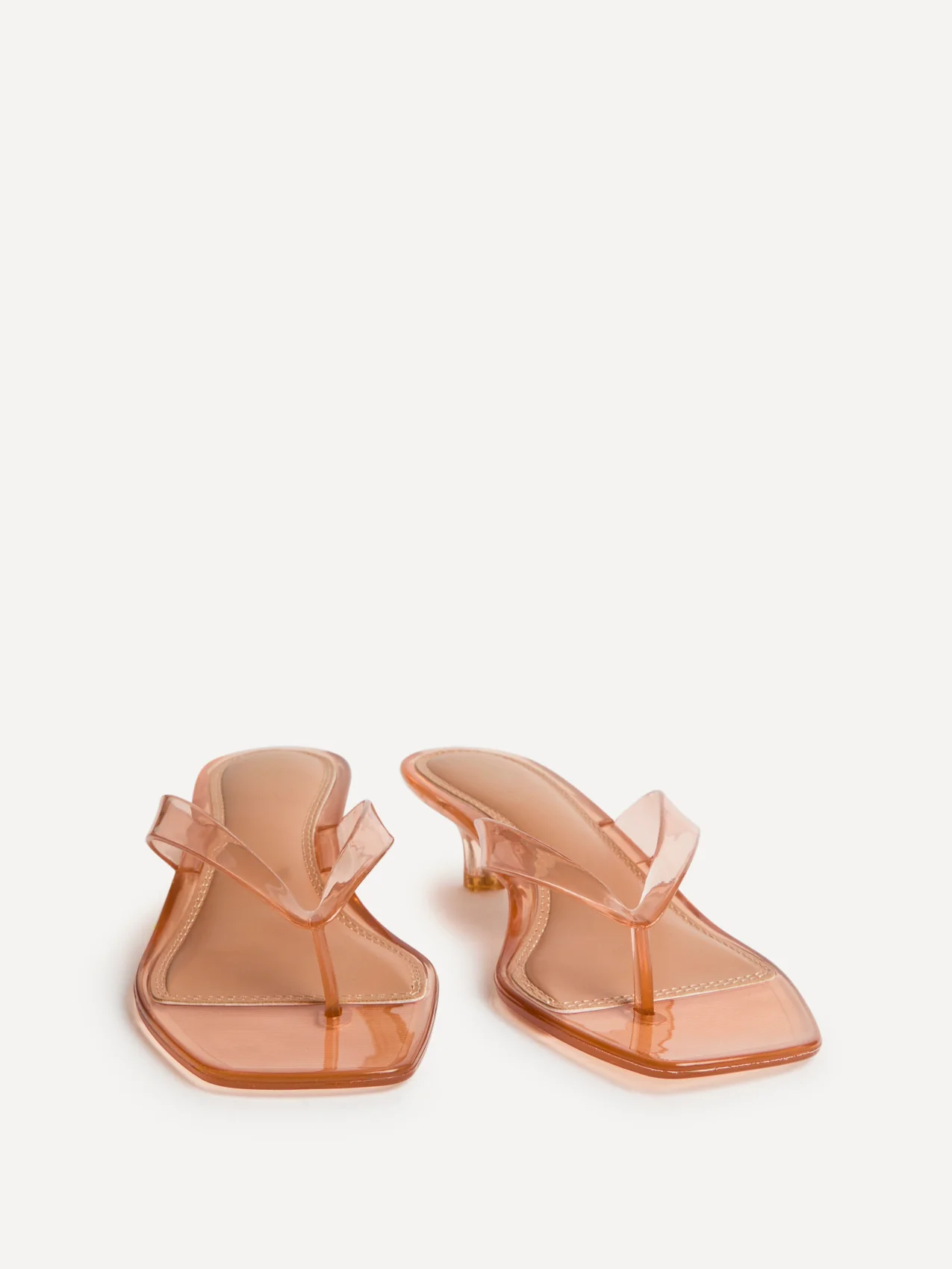 Cher Nude Jelly Heeled Sandals - Image 3