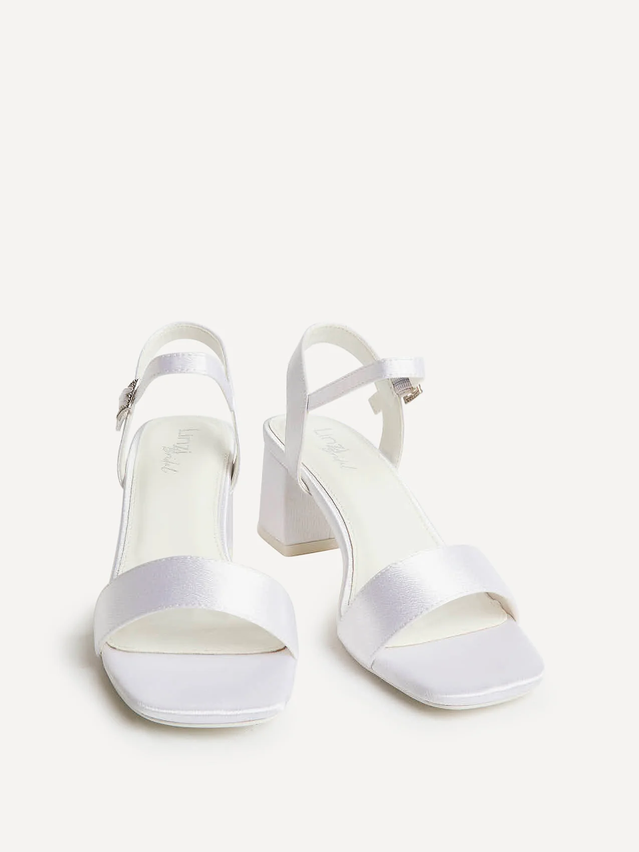 Cherish Bridal Ivory Satin Heeled Sandals - Image 3