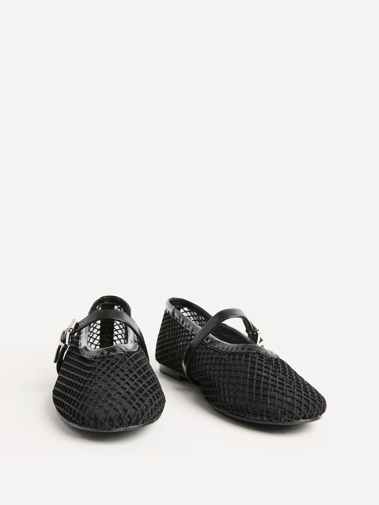 Clara Black Mesh Mary Jane Pumps - Image 3