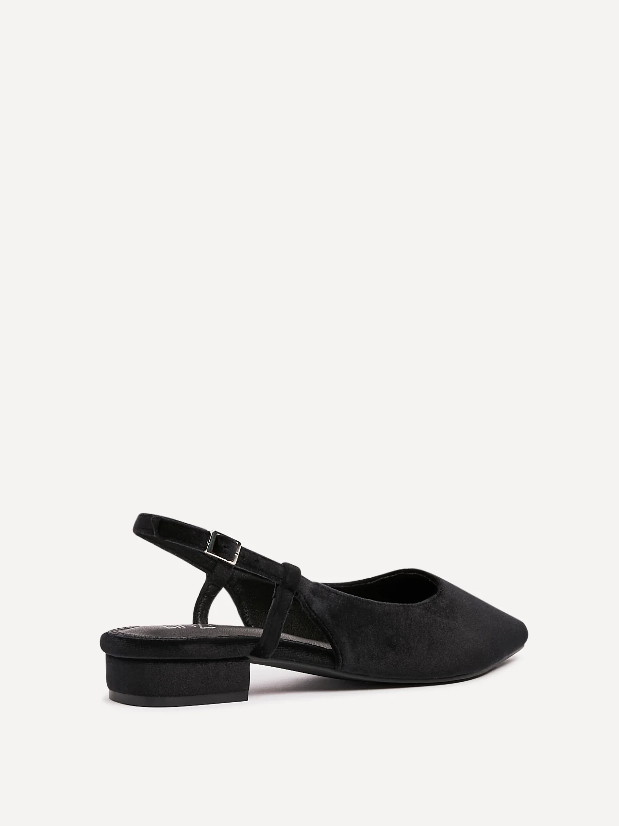 Clasica Black Velvet Pointed Toe Ballet Flats - Image 5