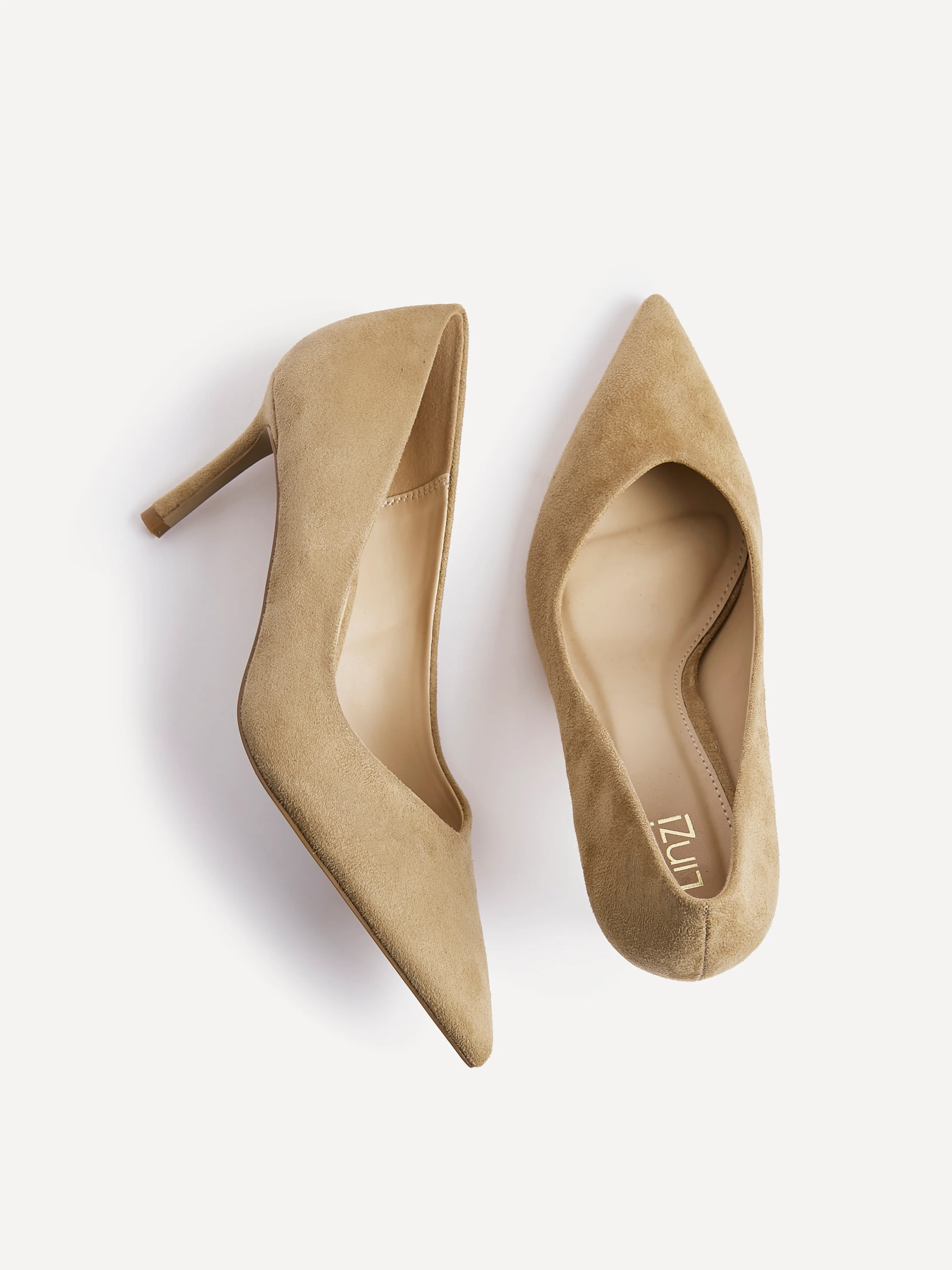 Classic Camel Faux Suede Court Heels - Image 5