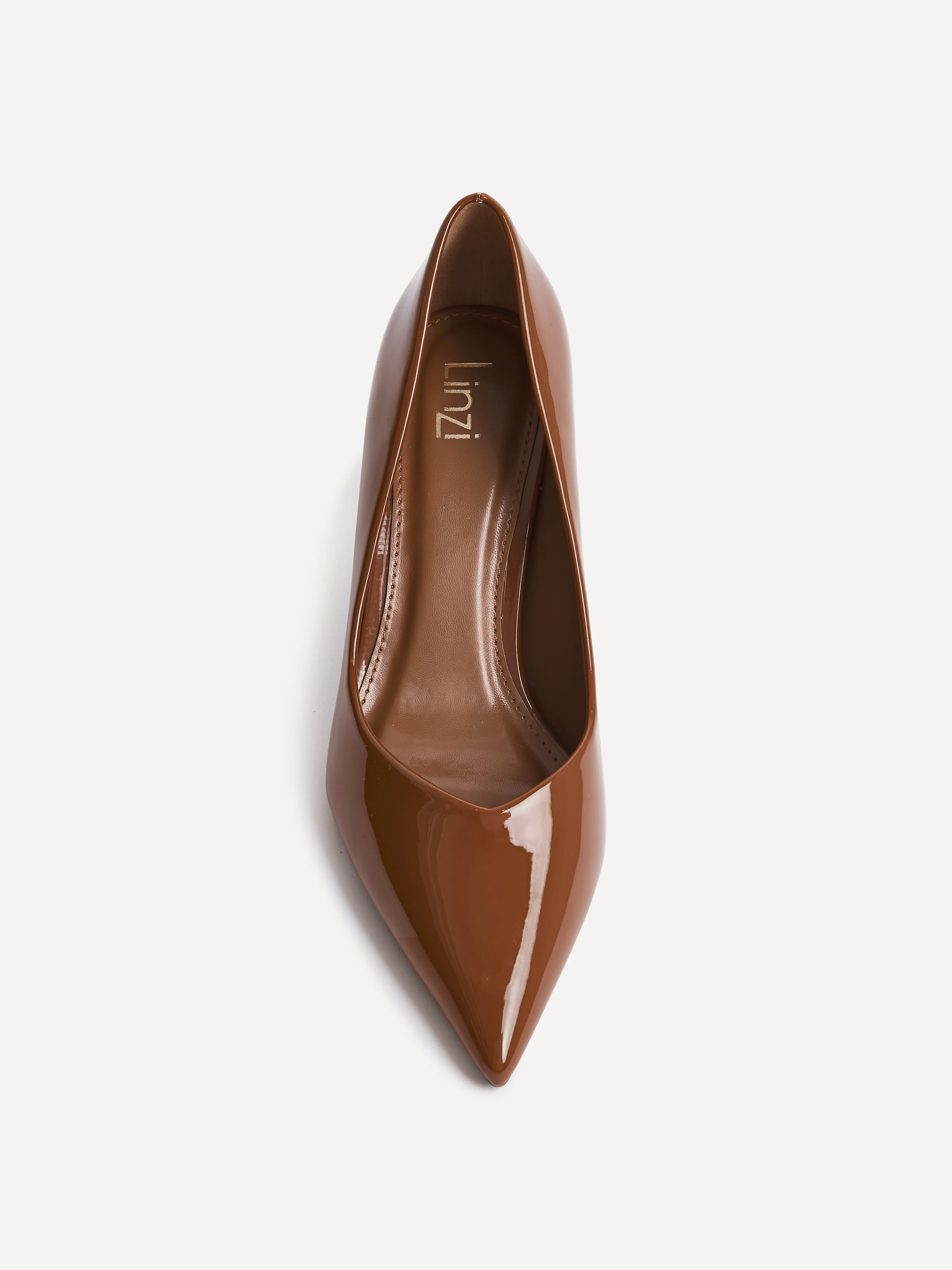 Classic Cognac Patent Court Heels - Image 4