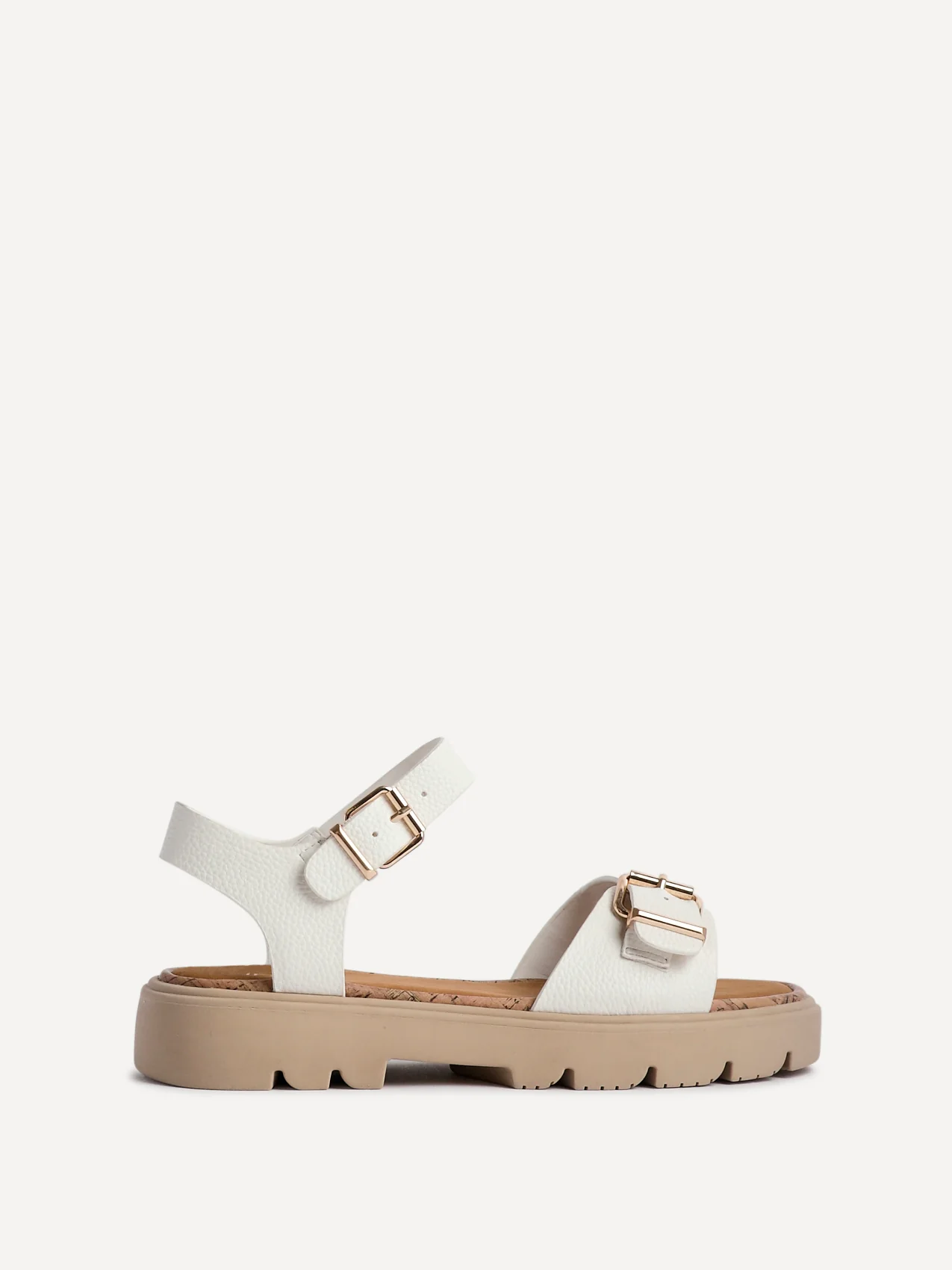 Comet White Chunky Sandals - Image 2