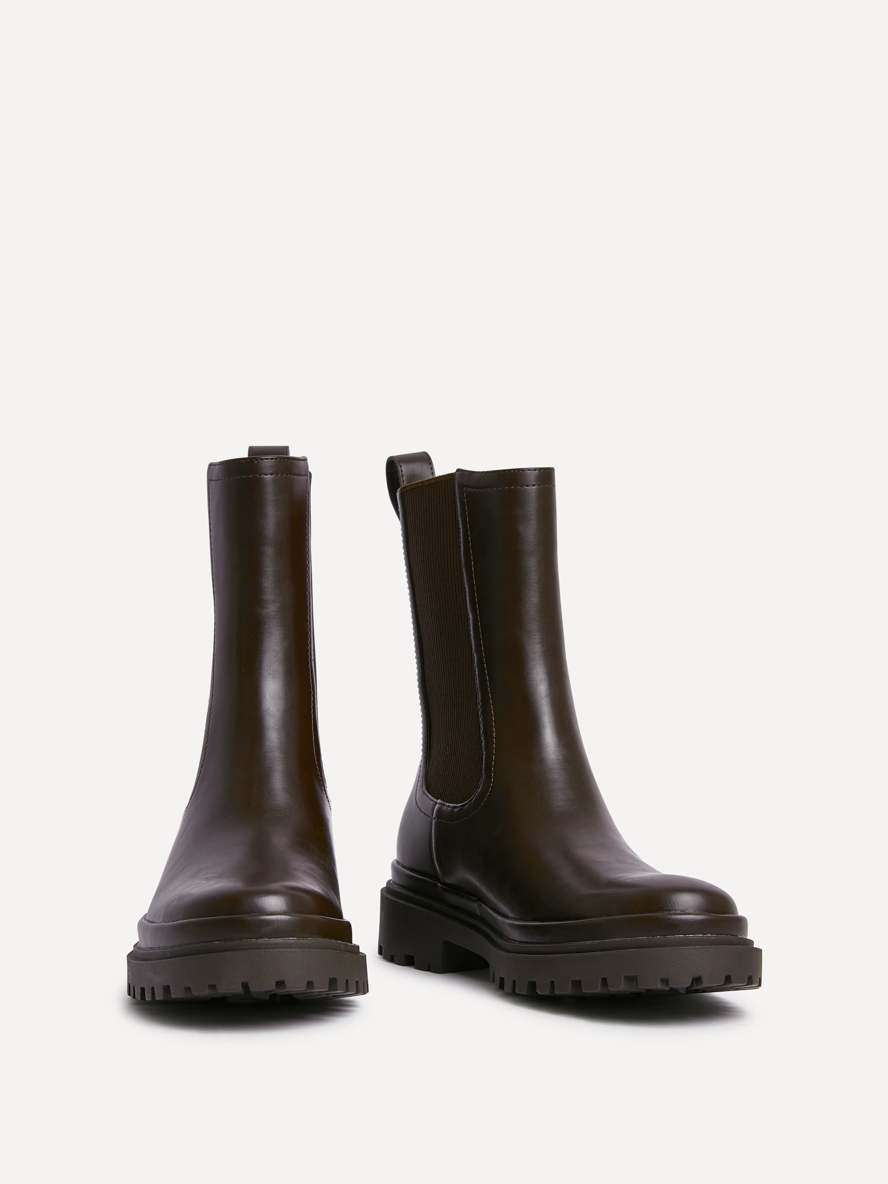 Command Brown Chunky Chelsea Boots - Image 3