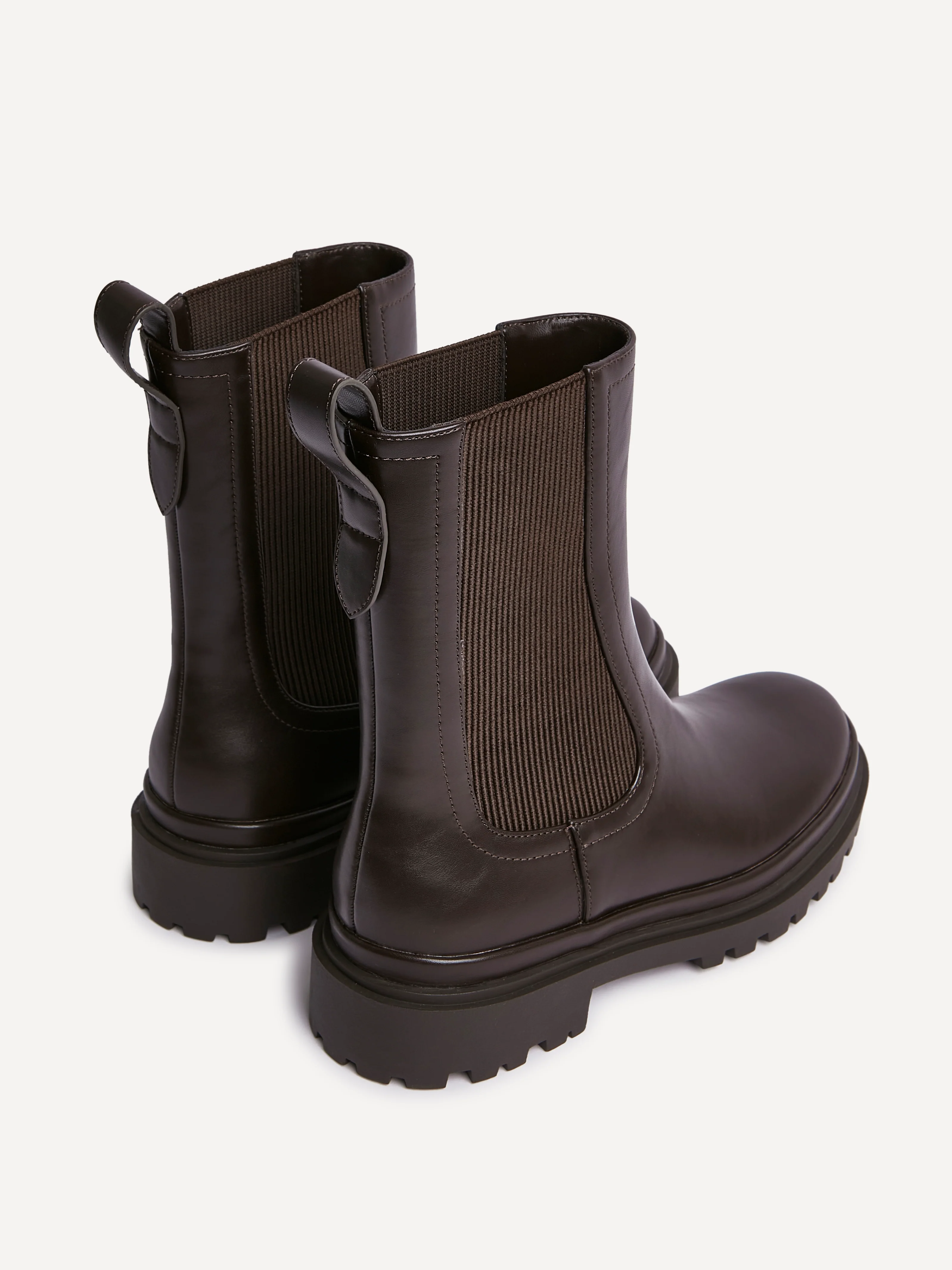 Command Brown Chunky Chelsea Boots - Image 4
