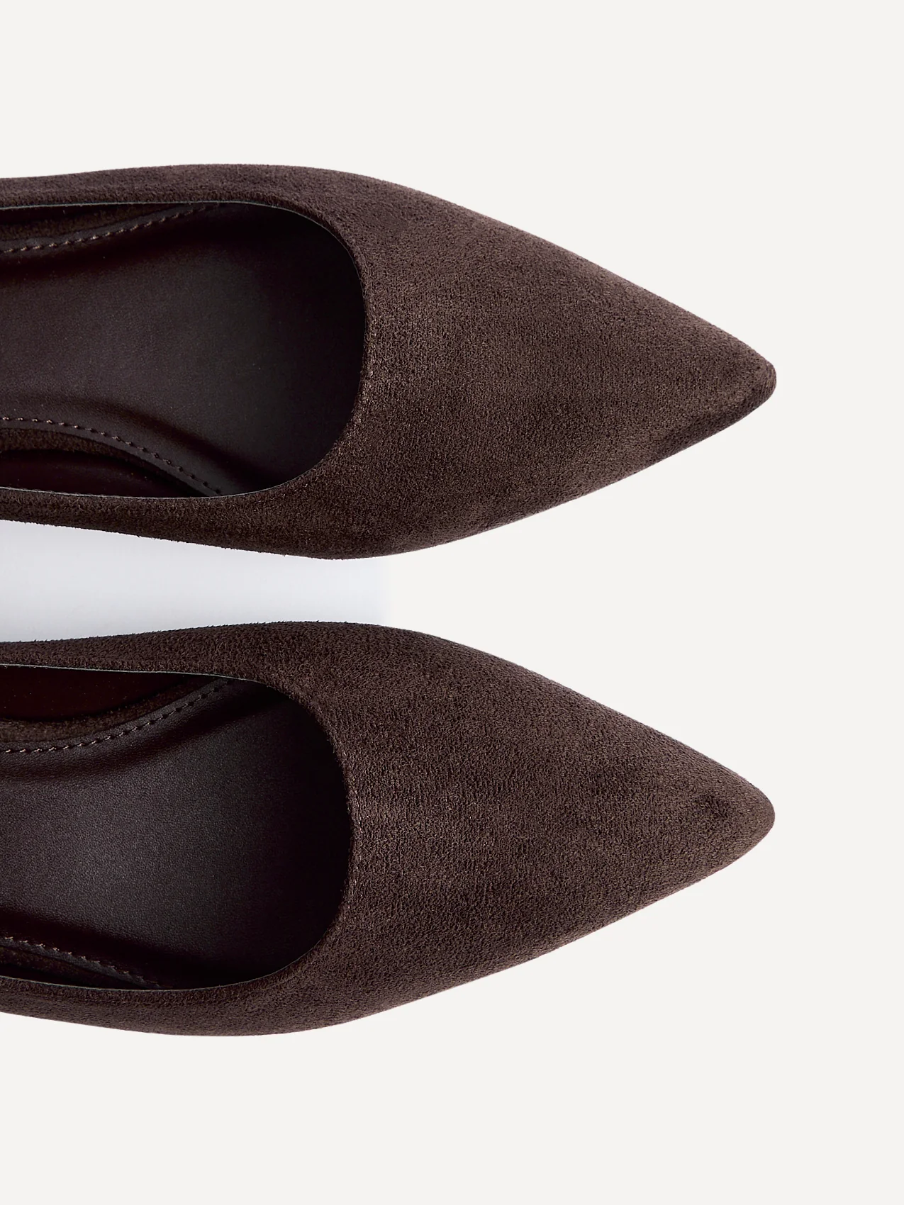 Compete Wide Fit Brown Faux Suede Pumps - Image 5