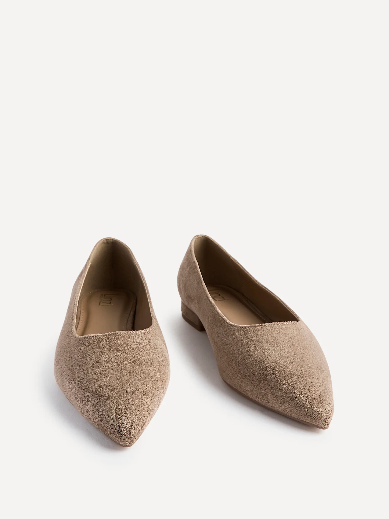 Compete Wide Fit Taupe Faux Suede Pumps - Image 3