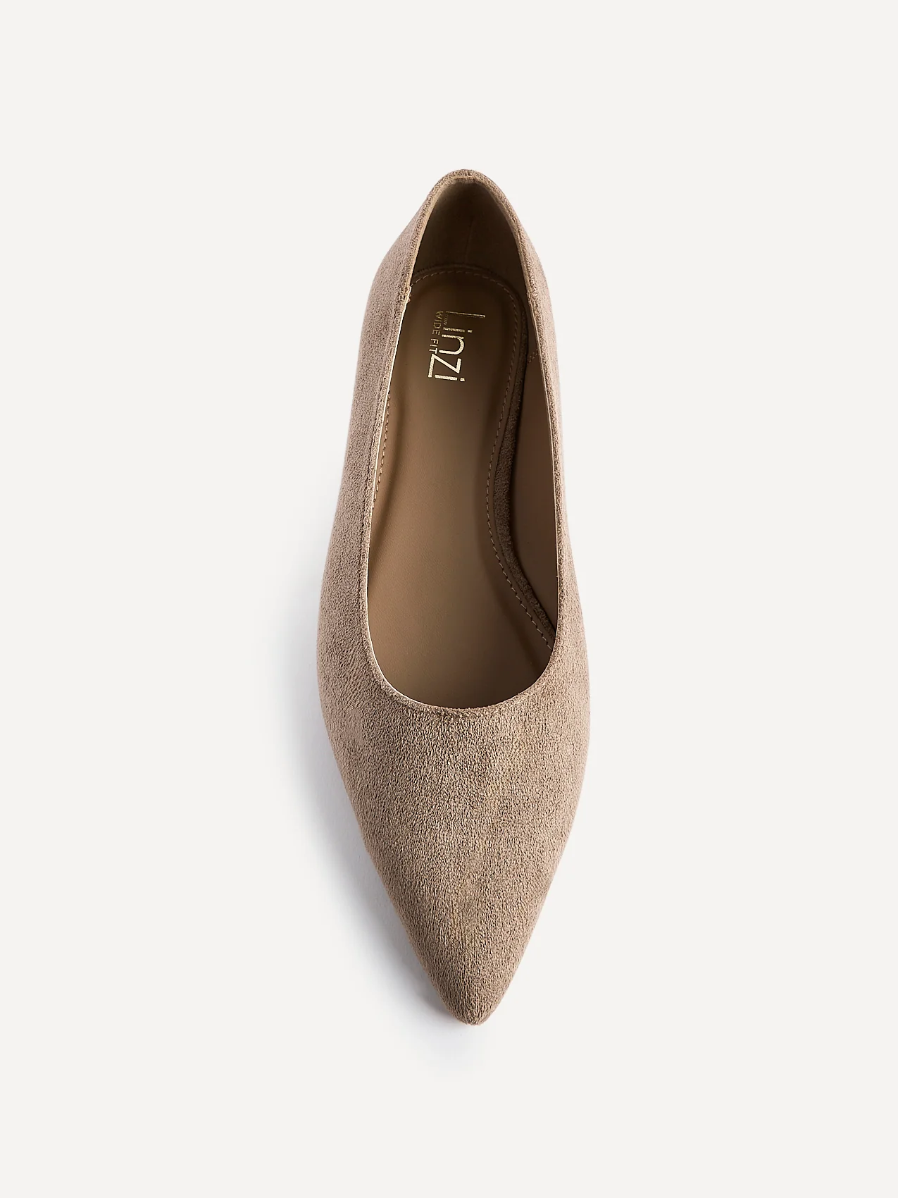 Compete Wide Fit Taupe Faux Suede Pumps - Image 4