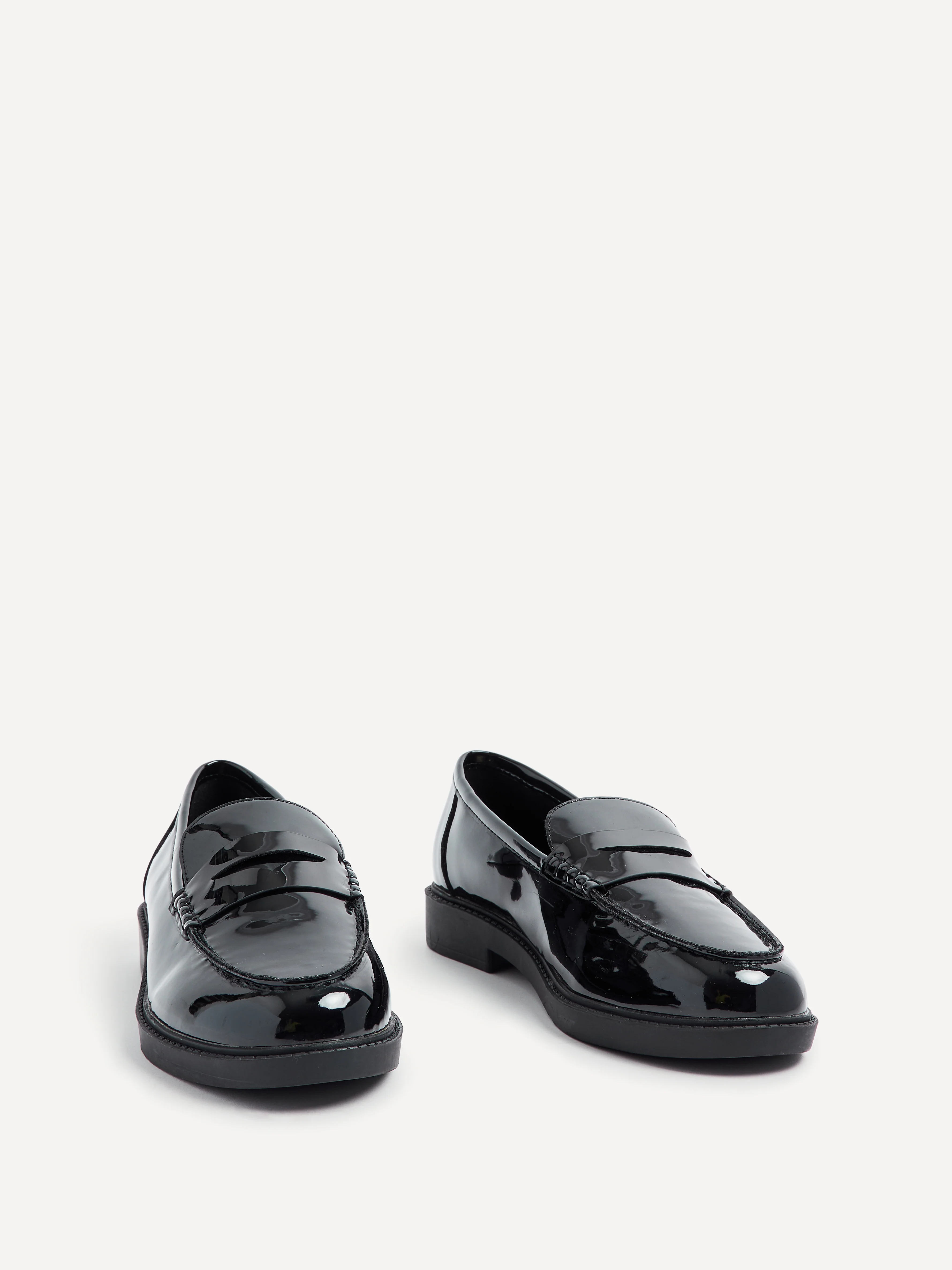 Cartia Wide Fit Black Patent Loafers - Image 3