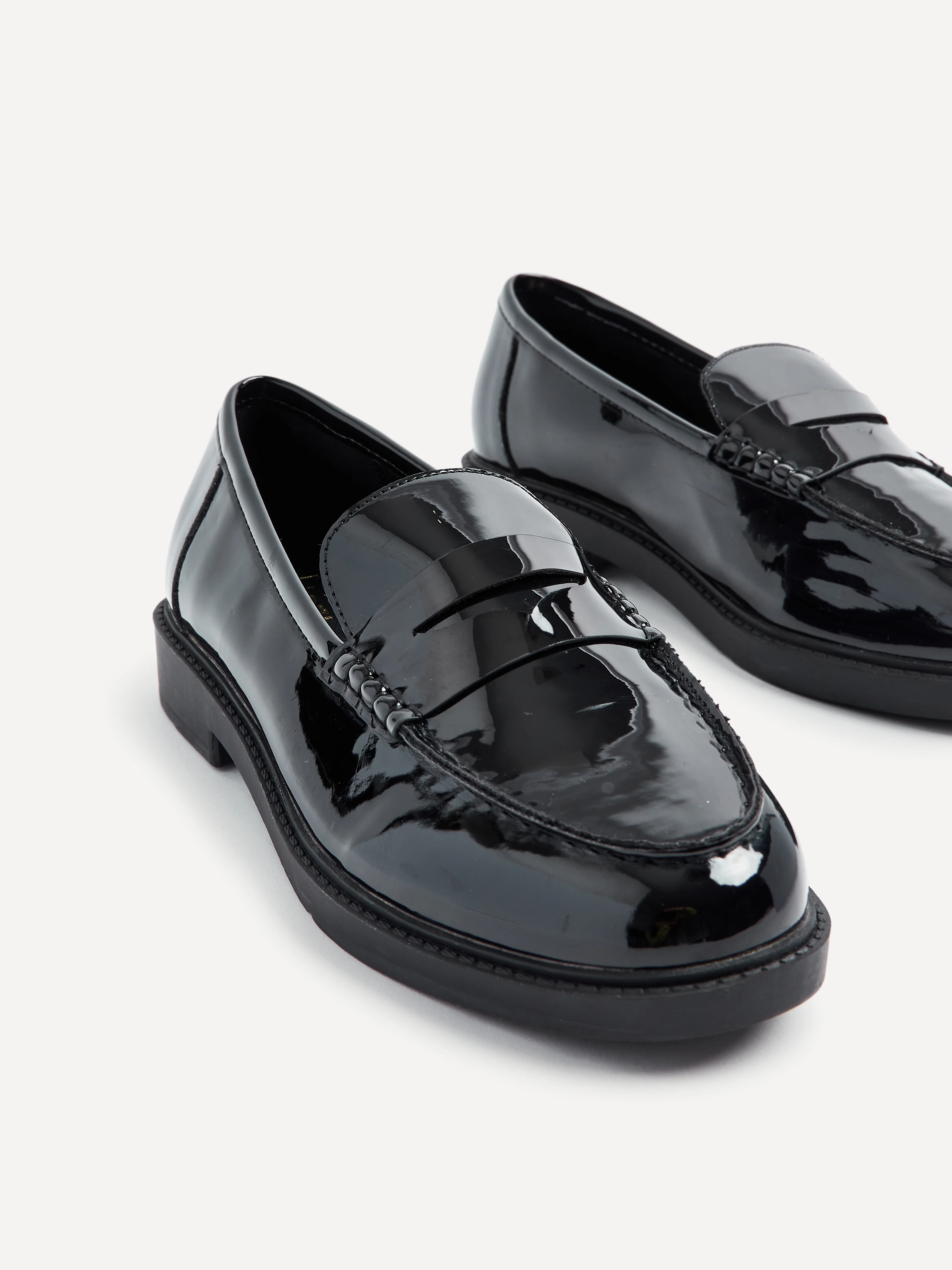 Cartia Wide Fit Black Patent Loafers - Image 4