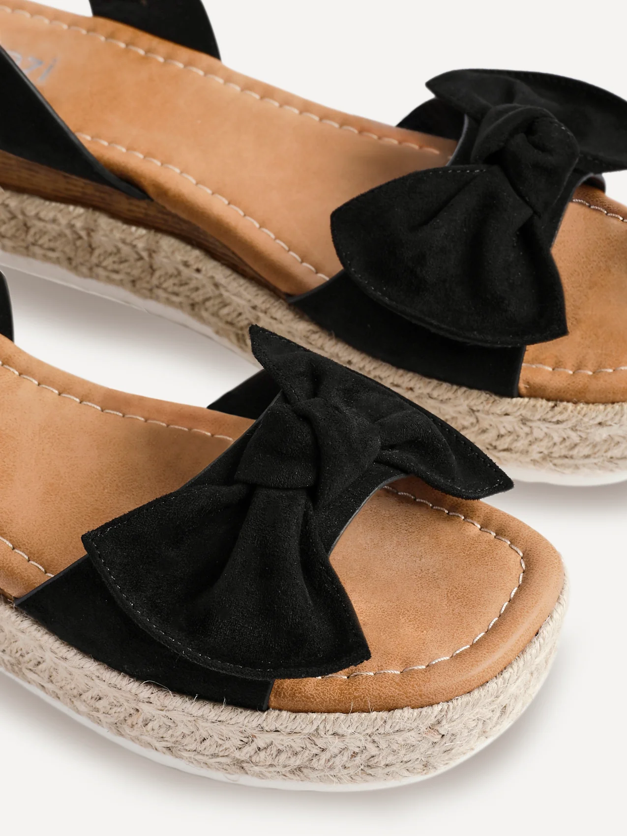 Cupid Black Flatform Espadrille Sandals - Image 4