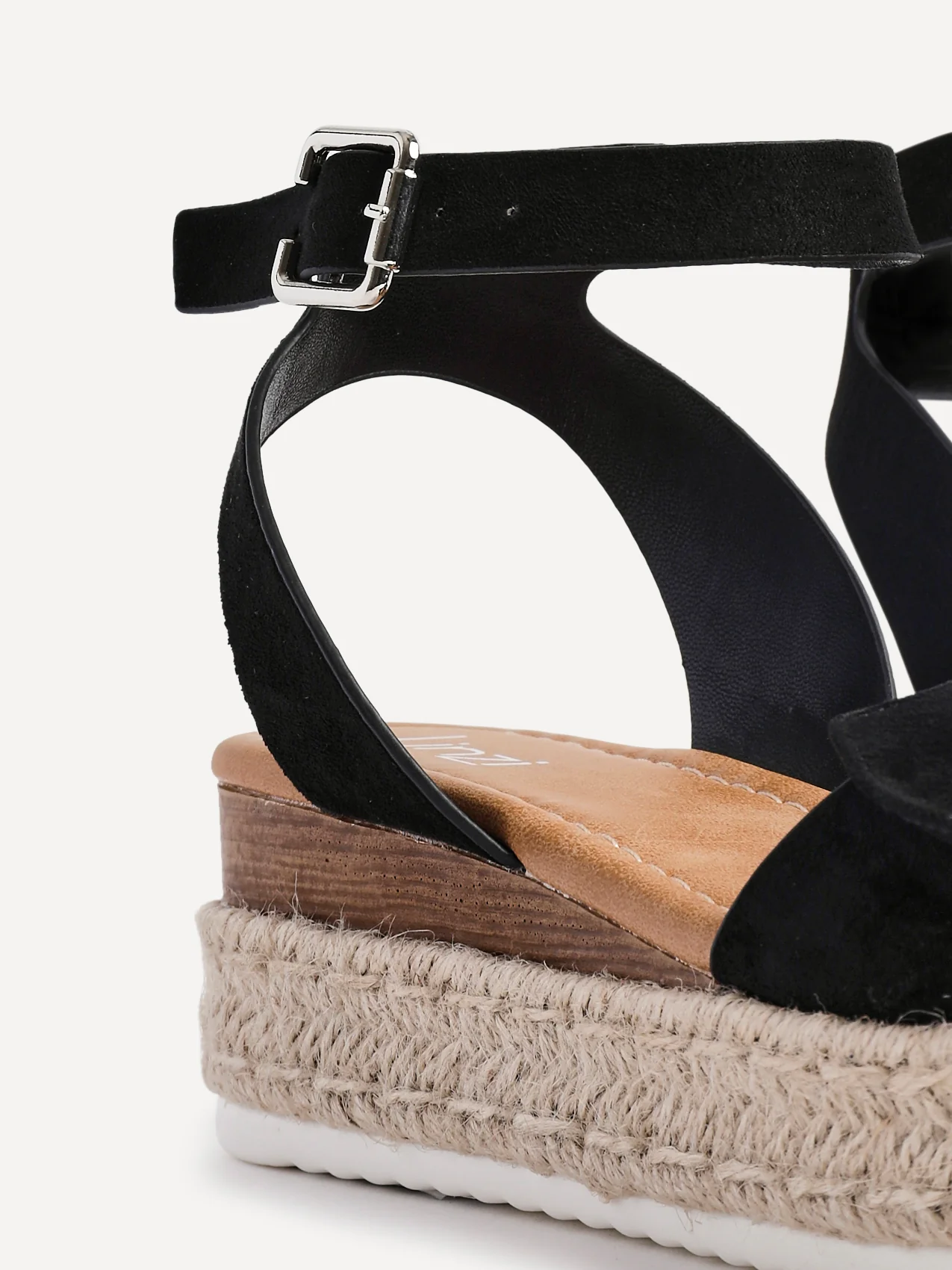 Cupid Black Flatform Espadrille Sandals - Image 5