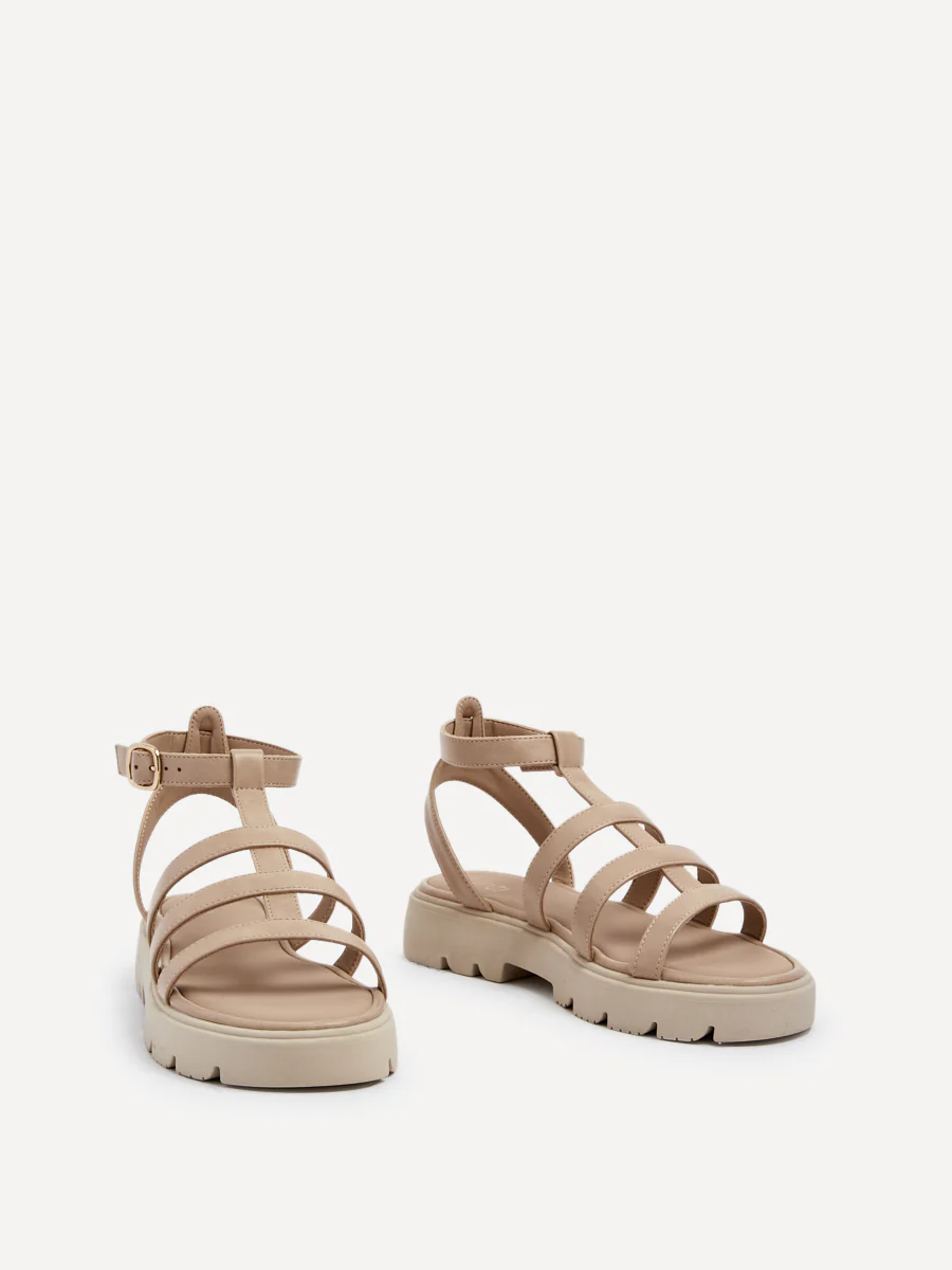 Dallas Nude Gladiator Flatform Sandals - Image 3