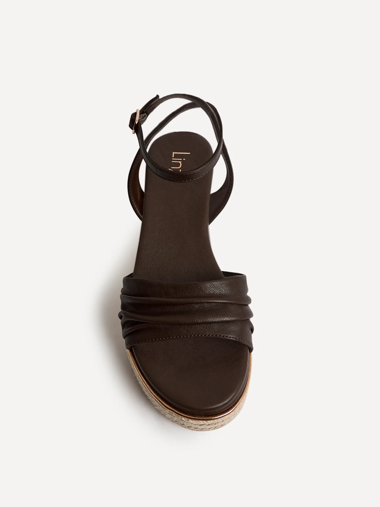 Dazed Brown Faux Leather Flatform Sandals - Image 4