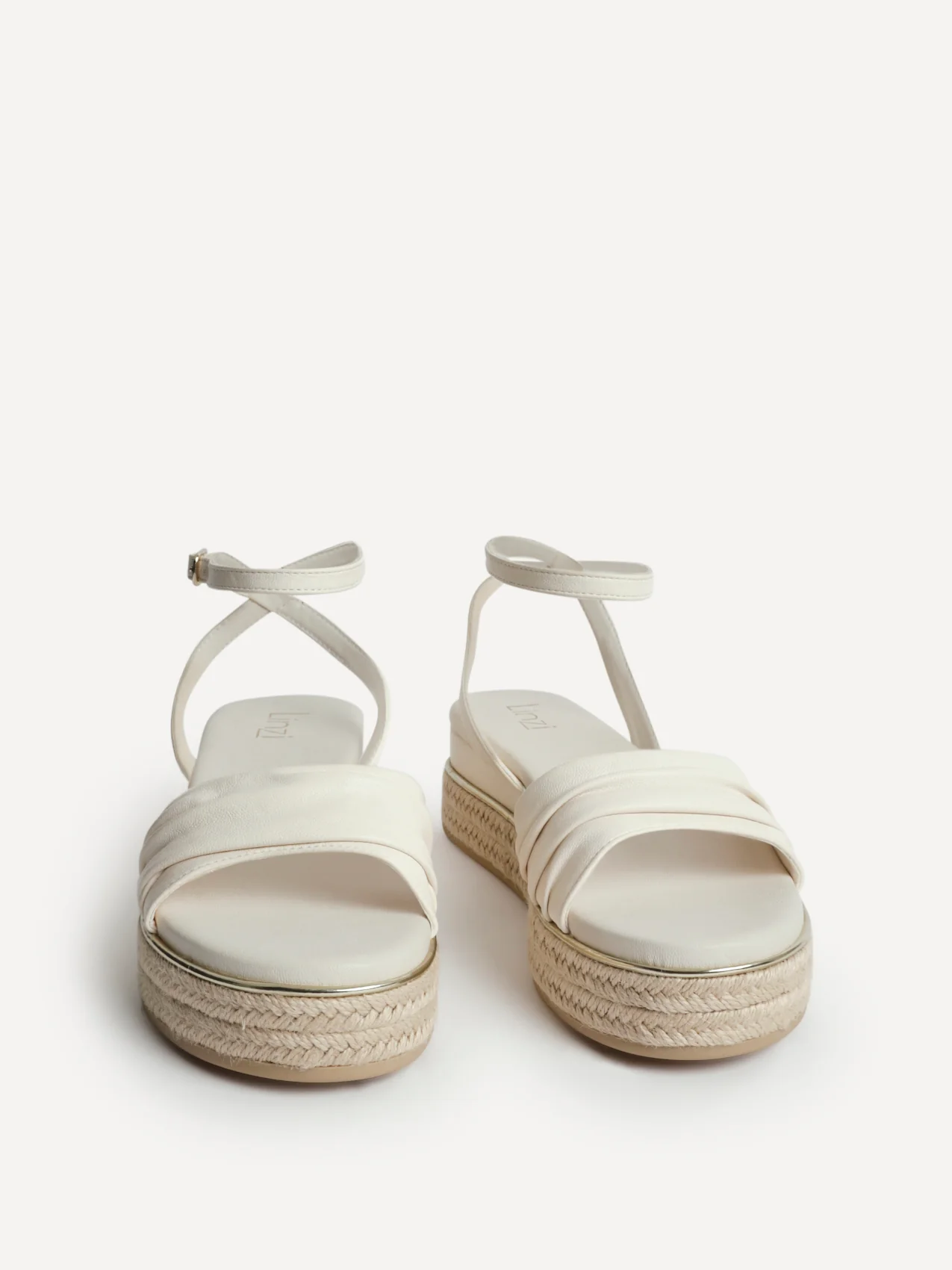 Dazed Ivory Faux Leather Flatform Sandals - Image 3