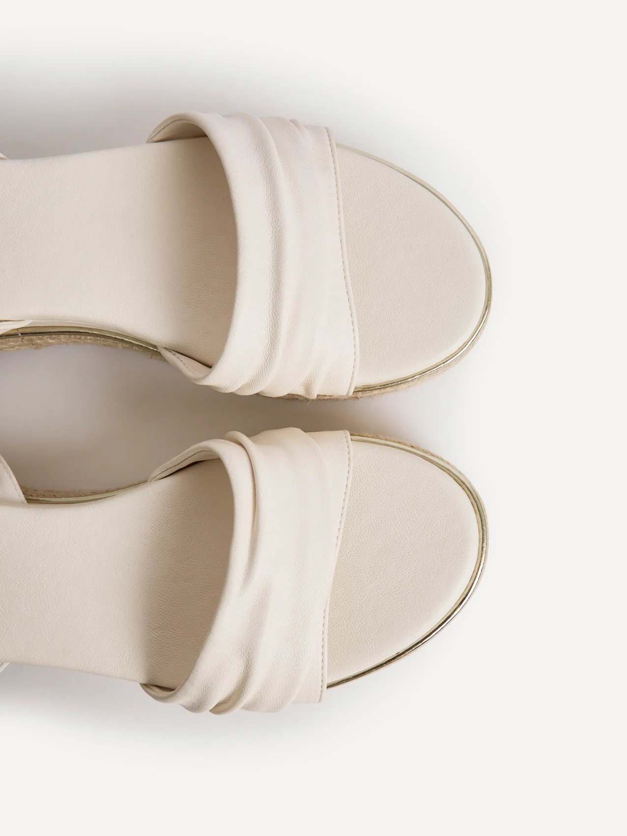 Dazed Ivory Faux Leather Flatform Sandals - Image 5