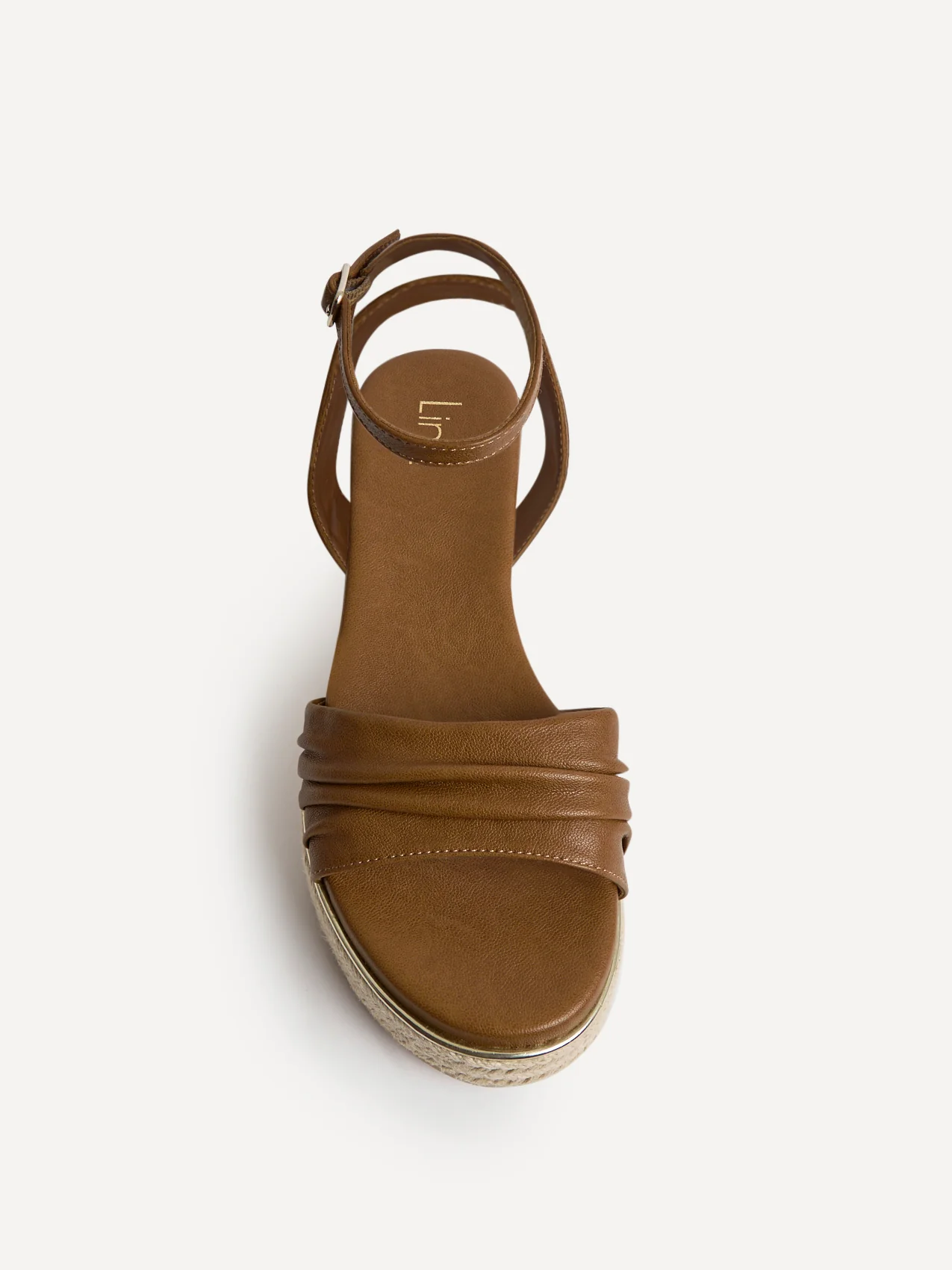 Dazed Tan Faux Leather Flatform Sandals - Image 4