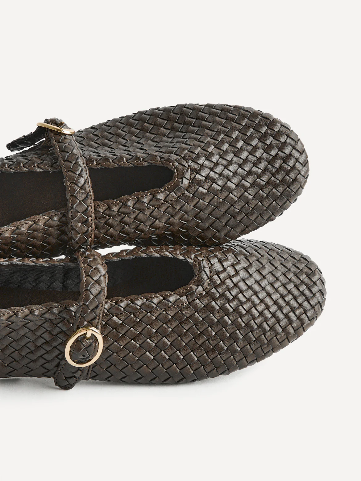 Debut Brown Handwoven Ballet Flats - Image 5