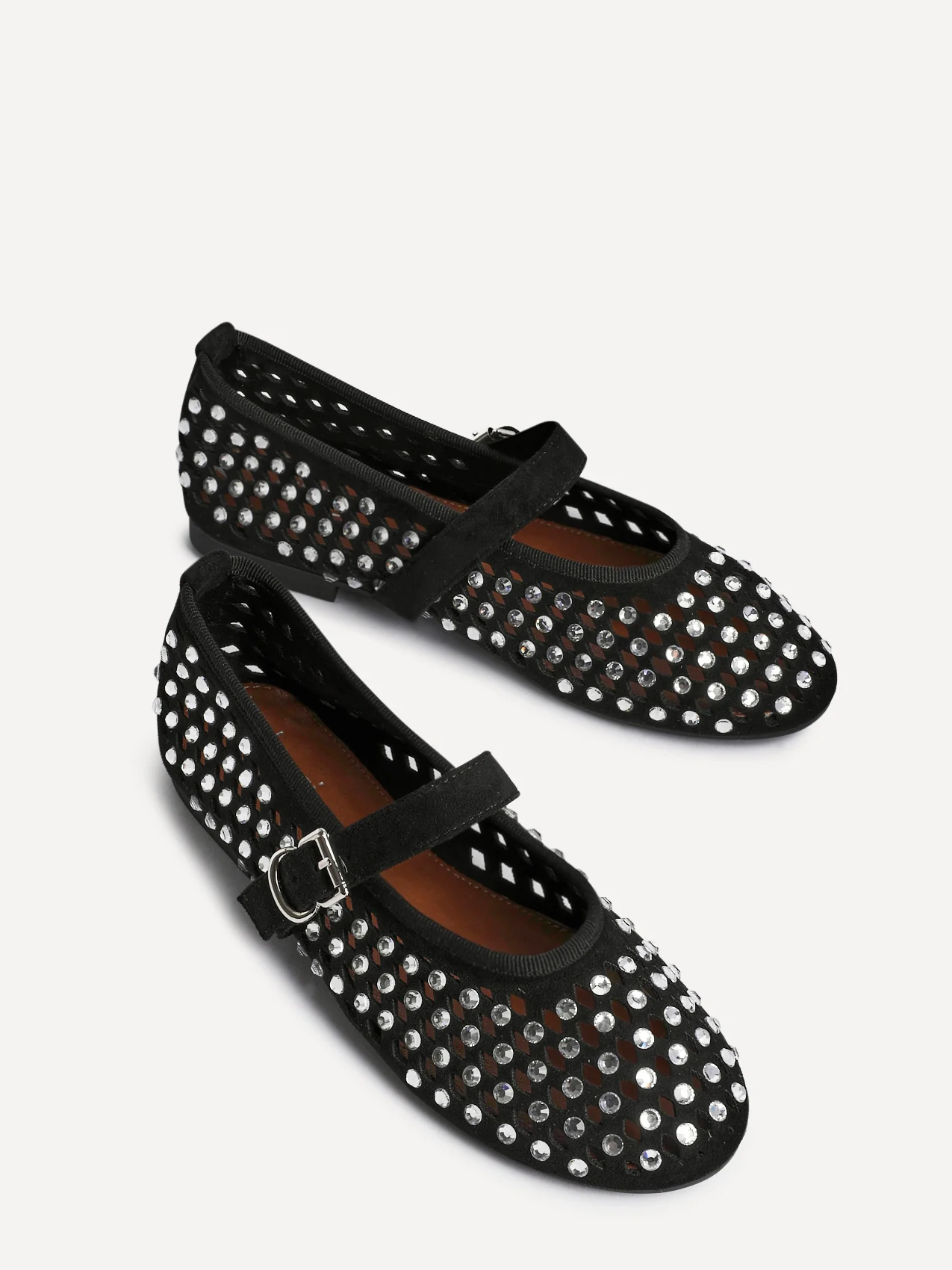 Delicate Black Suede Ballet Pumps - Image 4