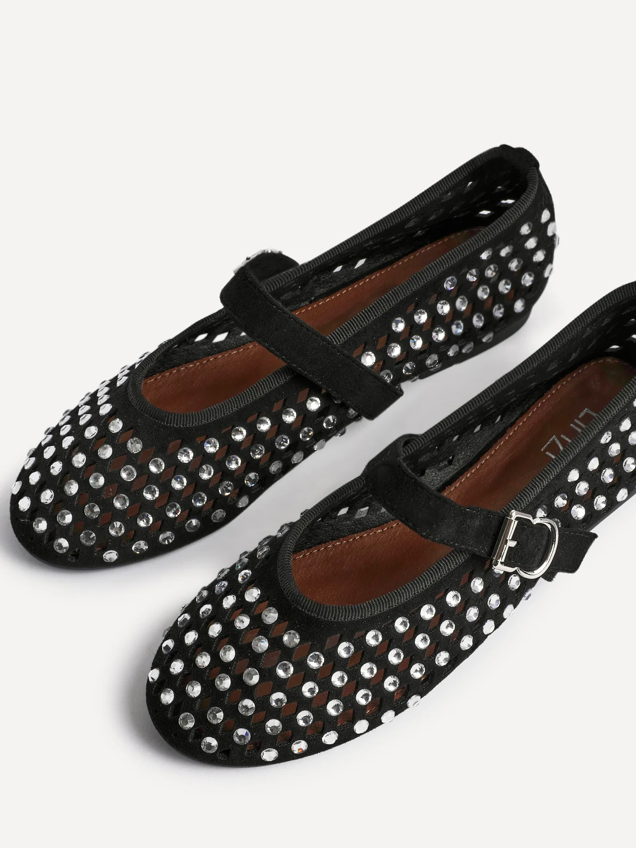 Delicate Black Suede Ballet Pumps - Image 5