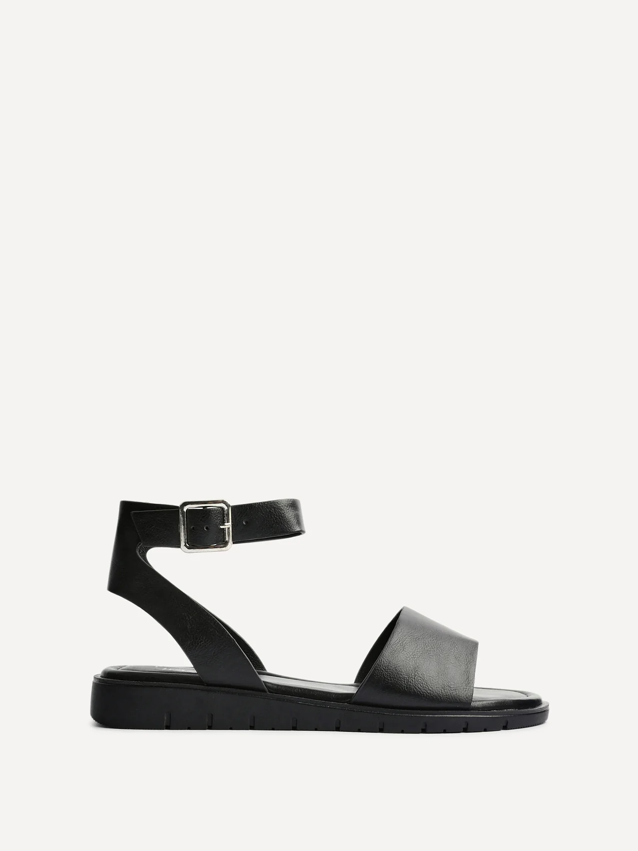 Denia Wide Fit Black Sandals - Image 2