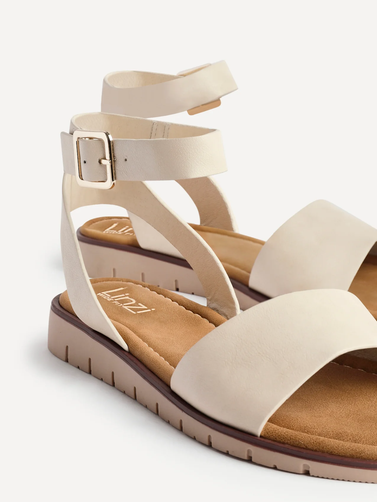 Denia Wide Fit Nude Sandals - Image 5