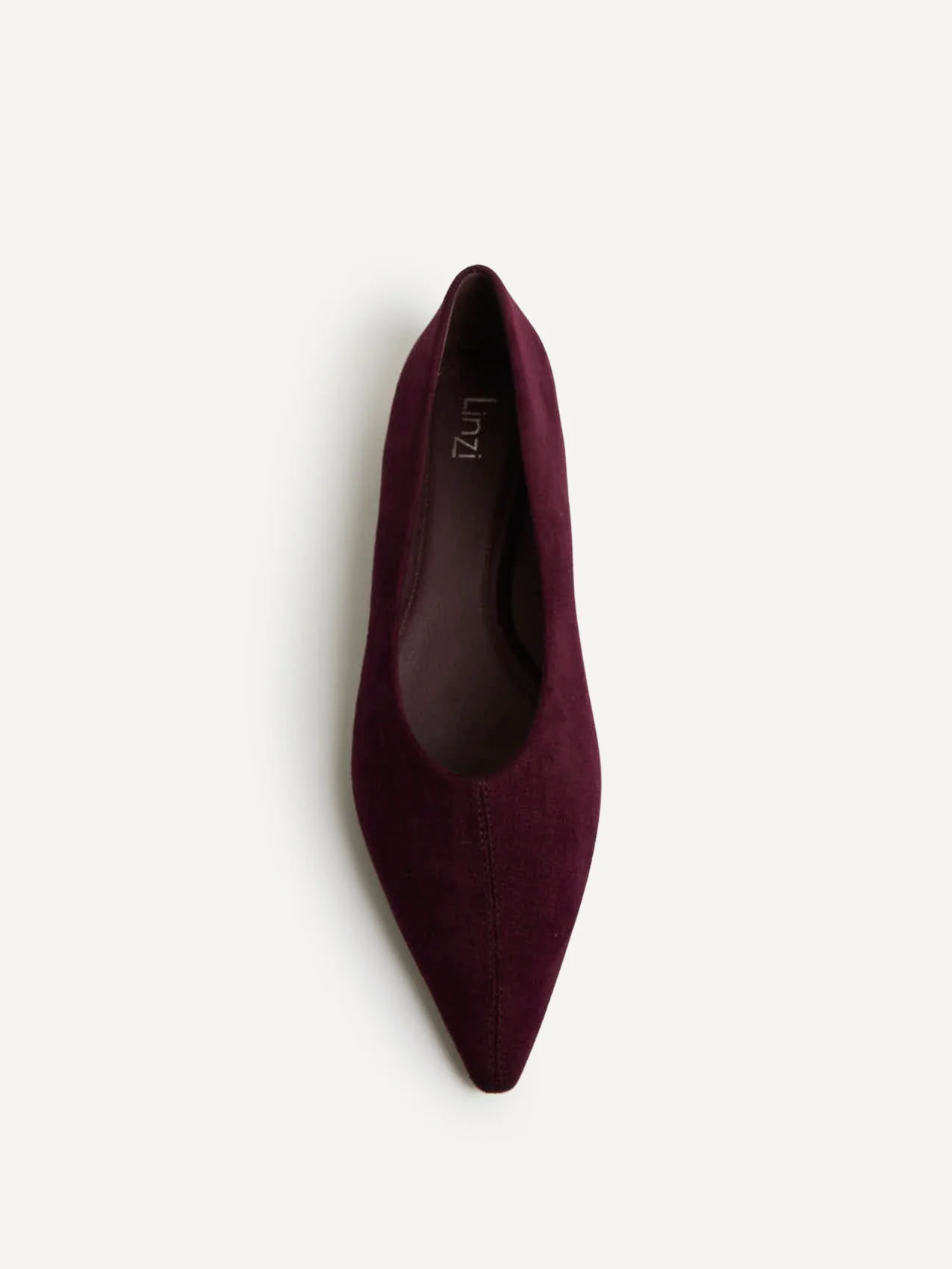 Direct Burgundy Pointed Toe Ballet Flats - Image 4