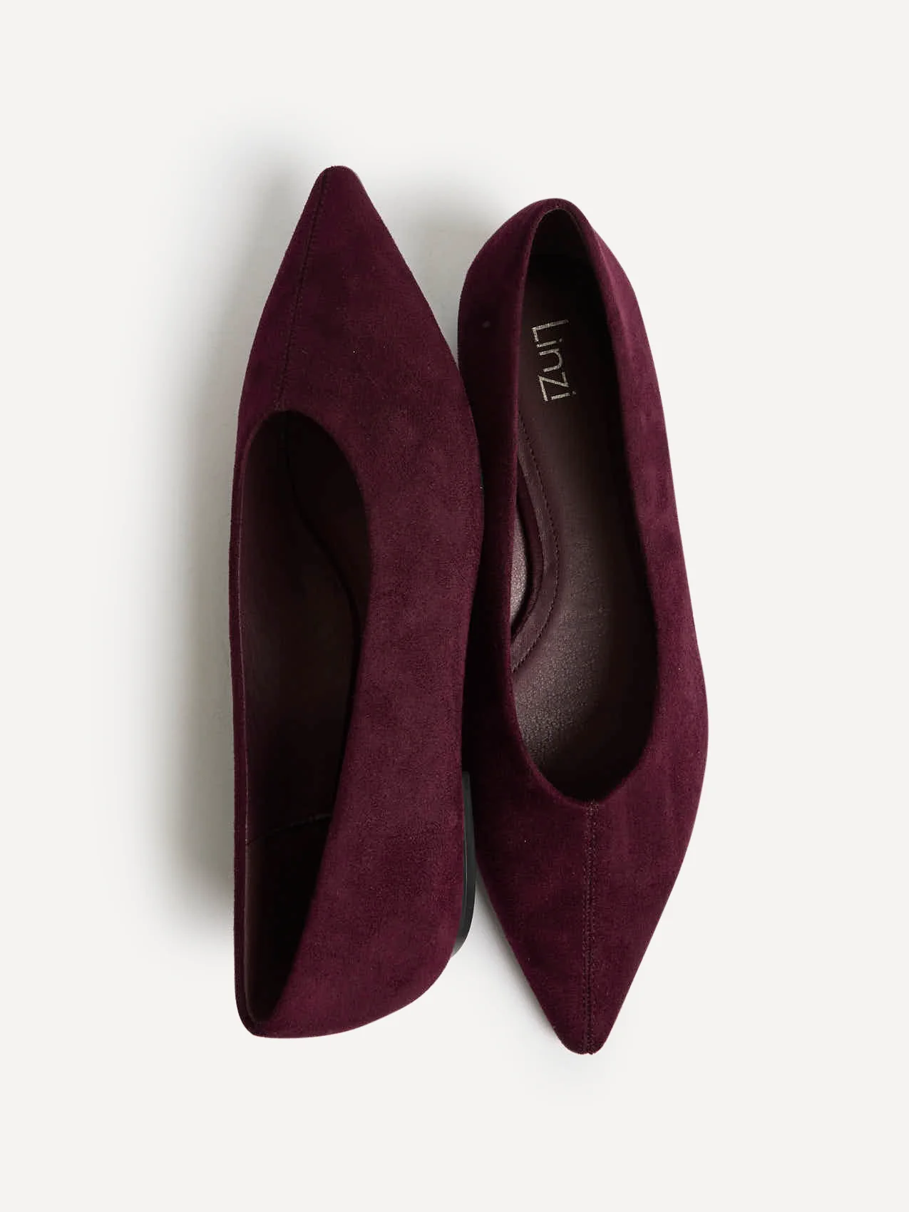 Direct Burgundy Pointed Toe Ballet Flats - Image 5