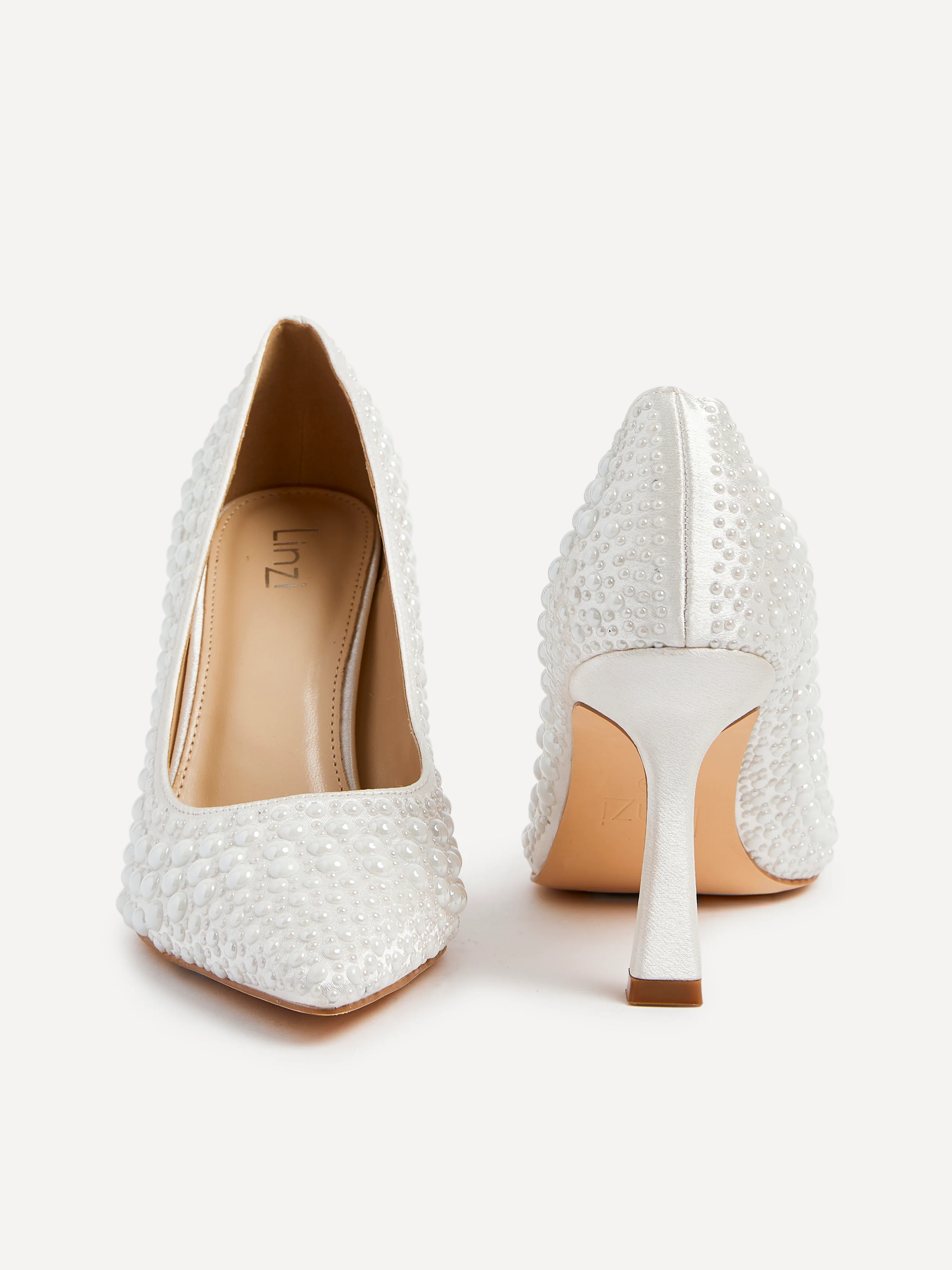 Dreaming Bridal Ivory Hot Fix Pearl Court Heels - Image 5