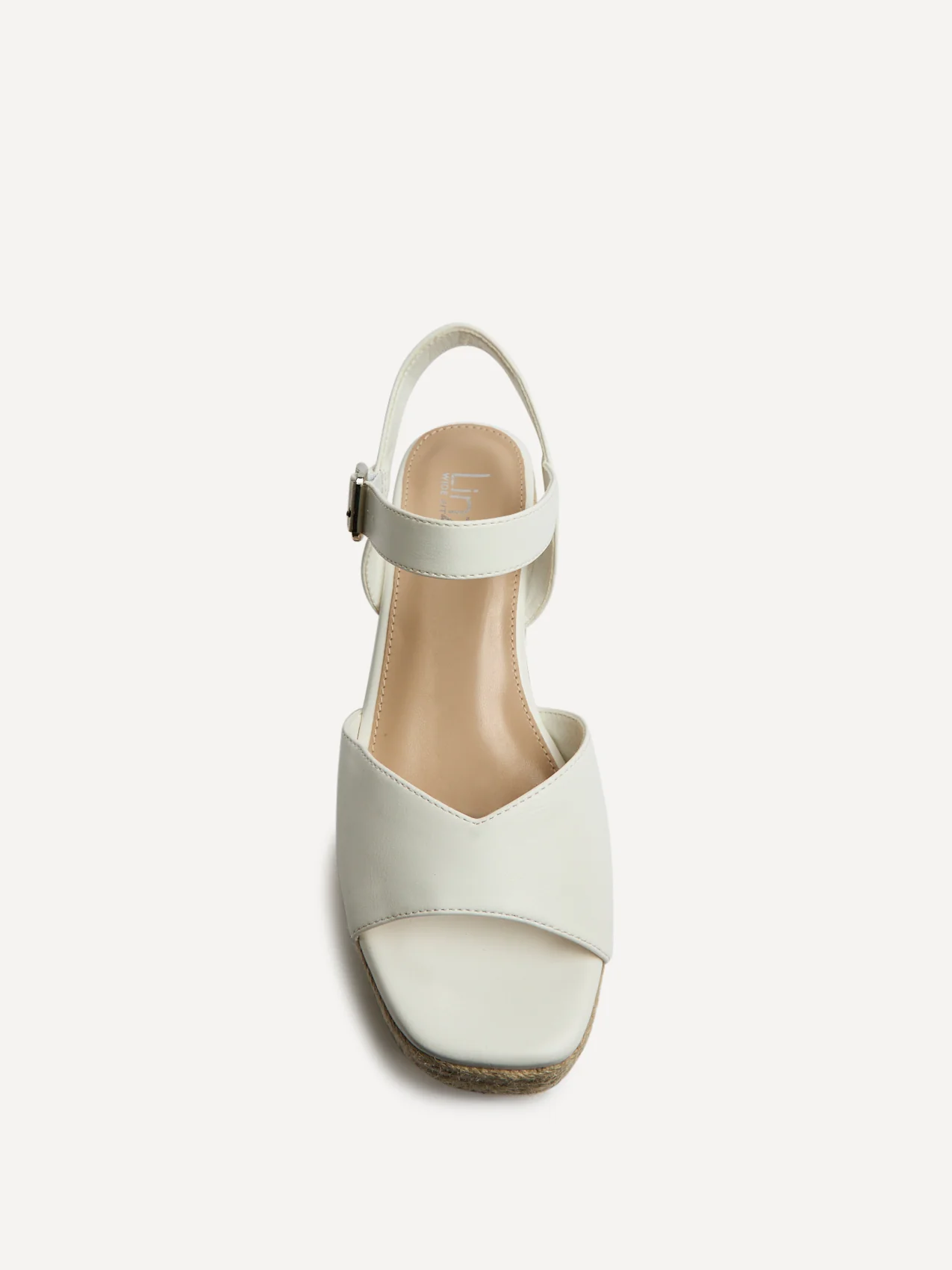 Duchess Wide Fit White Wedge Sandals - Image 4