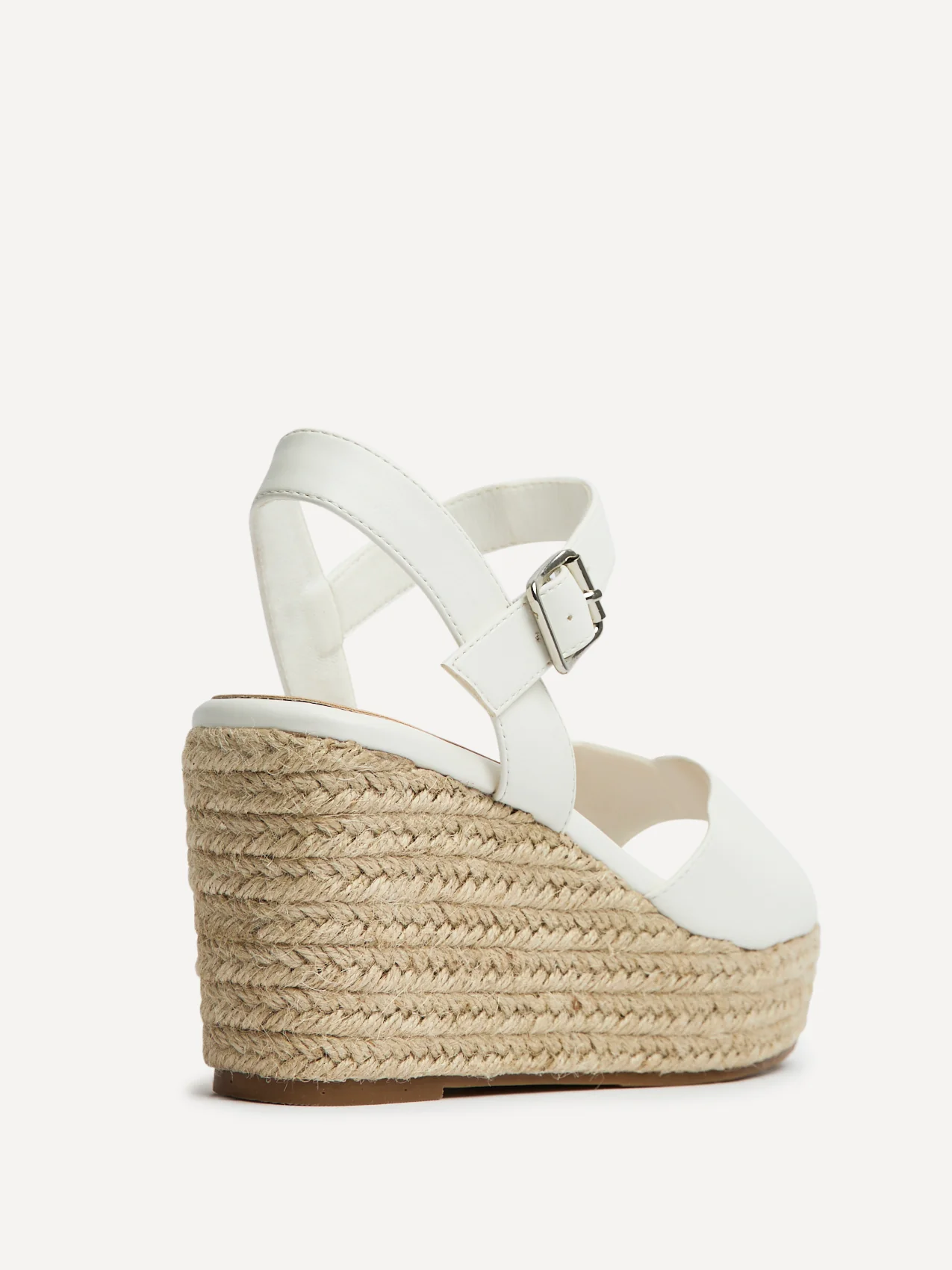 Duchess Wide Fit White Wedge Sandals - Image 5