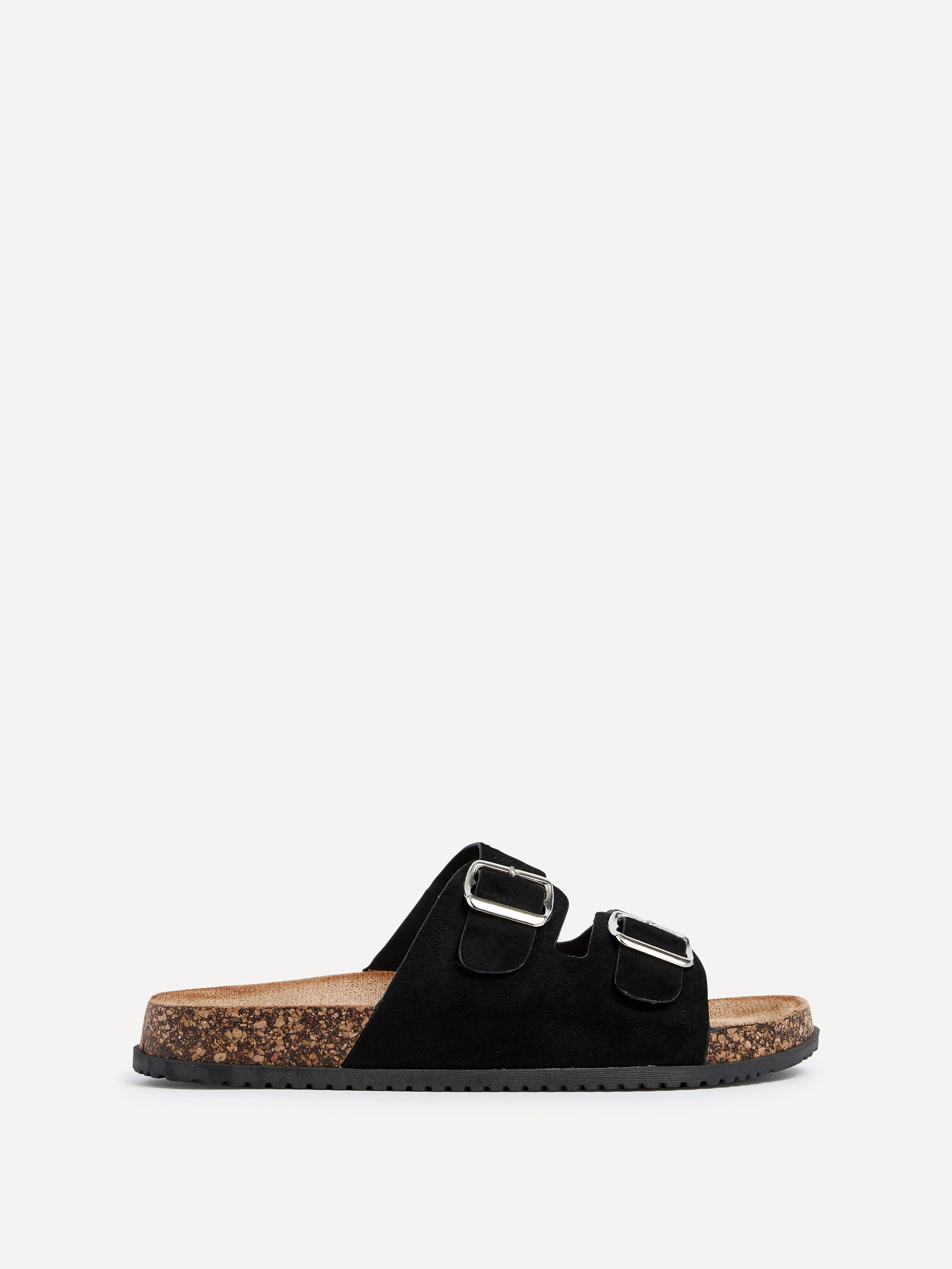 Echo Black Double Buckle Sandals - Image 2