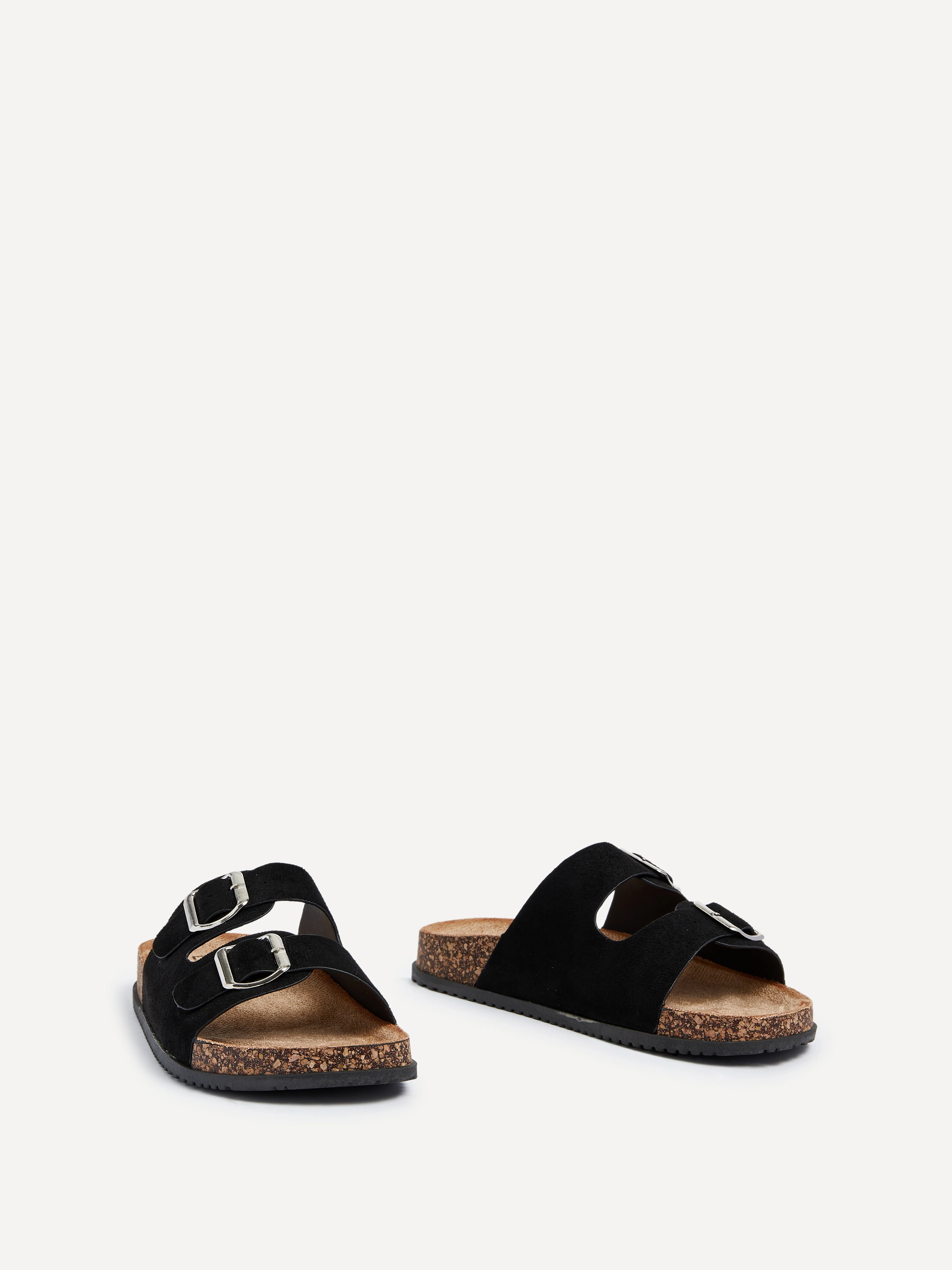 Echo Black Double Buckle Sandals - Image 3