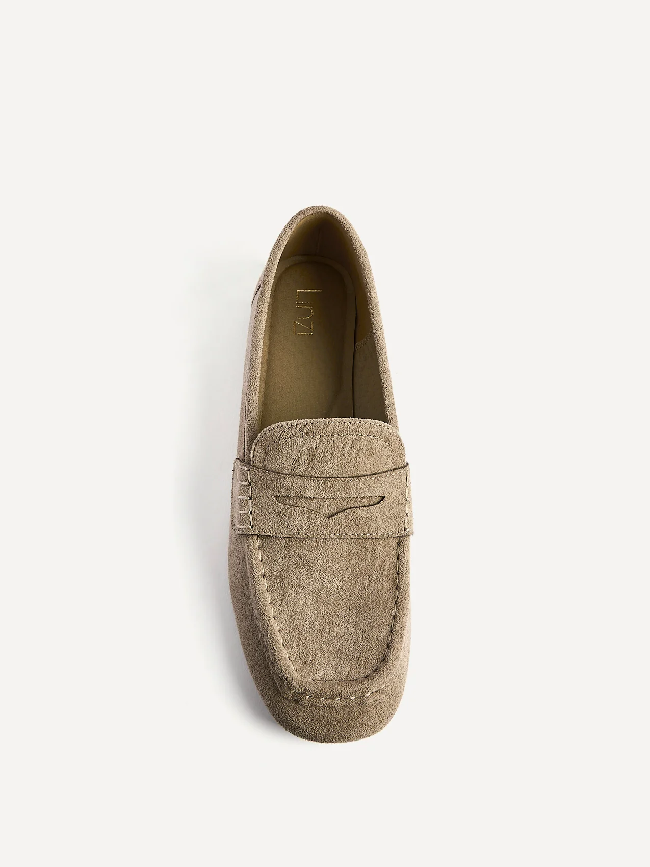 Edition Taupe Faux Suede Penny Loafers - Image 4