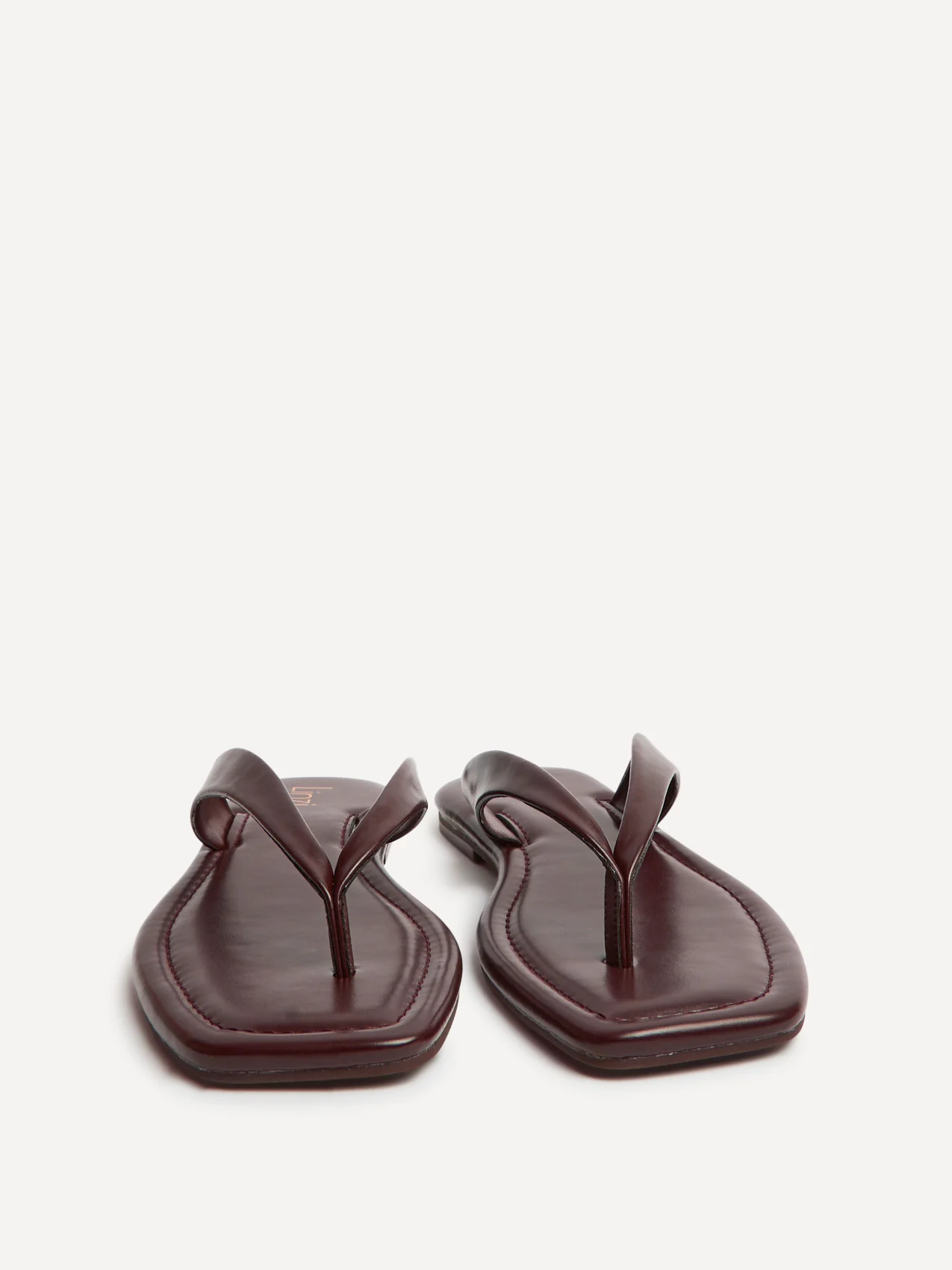 Element Burgundy Toe Post Flat Sandals - Image 3