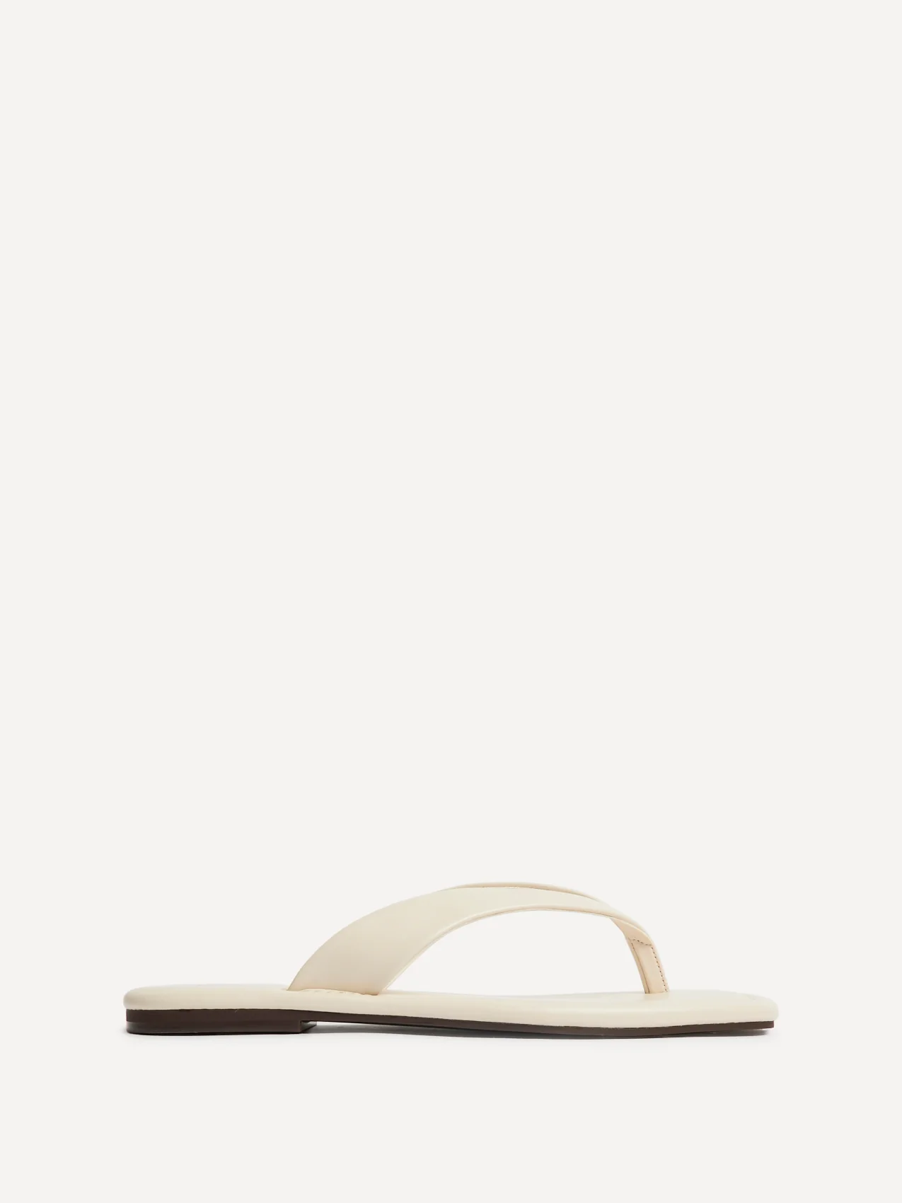 Element Ivory Toe Post Flat Sandals - Image 2