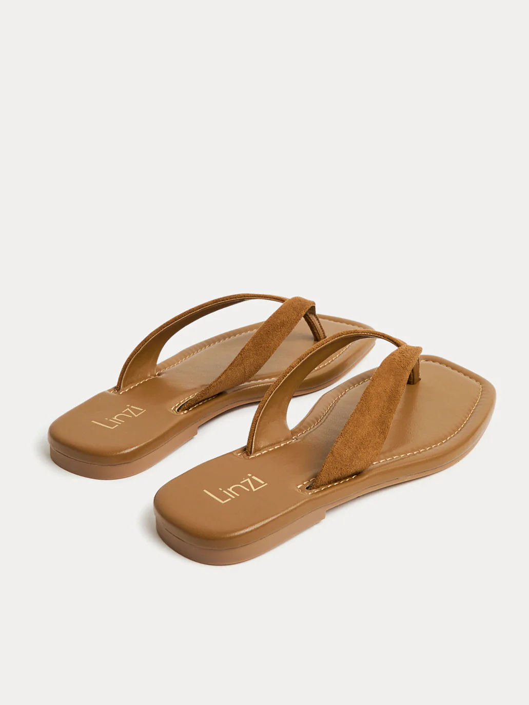 Element Tan Toe Post Flat Sandals - Image 5