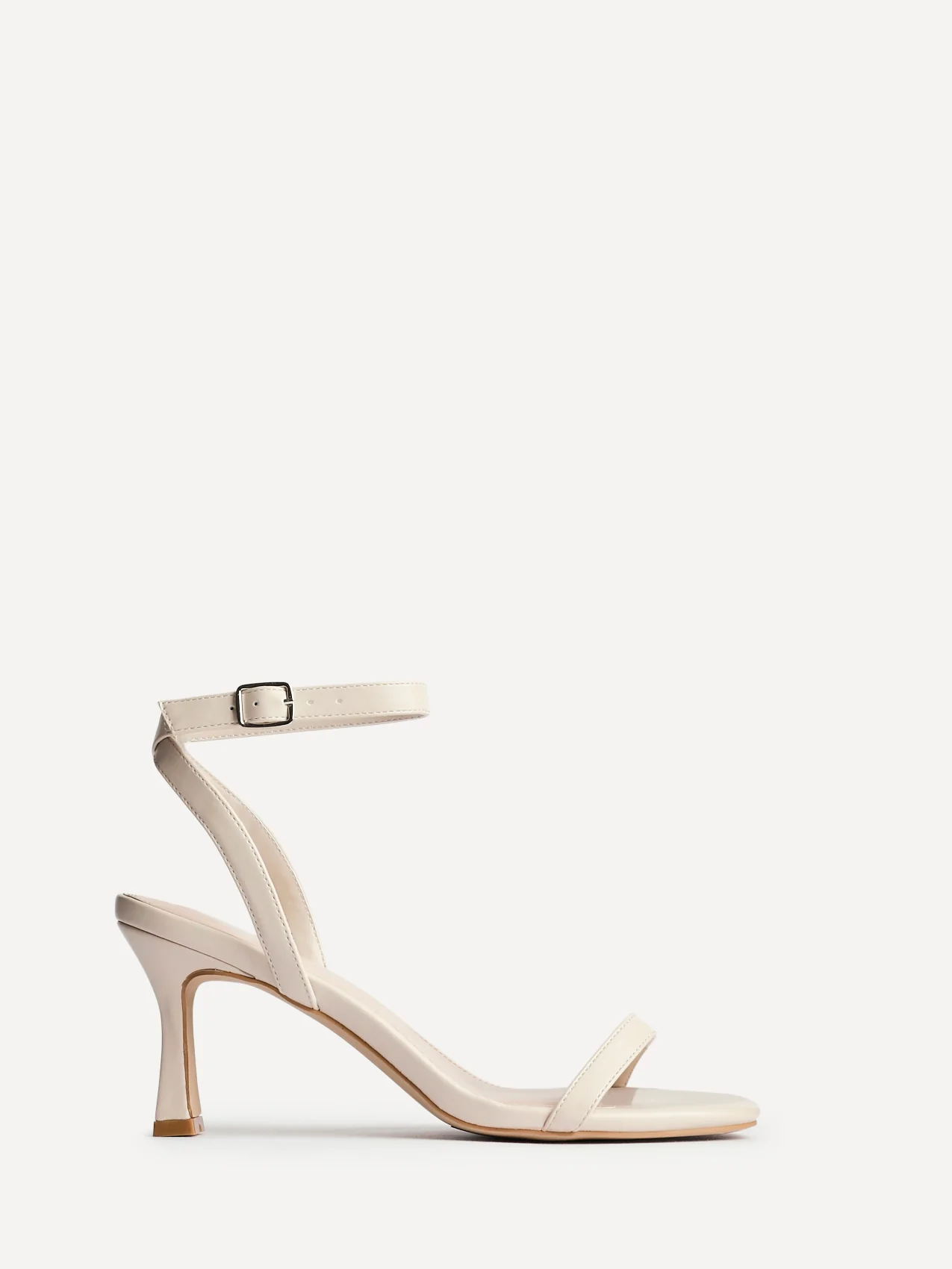 Elevate Nude Faux Leather Barely There Heels - Image 2