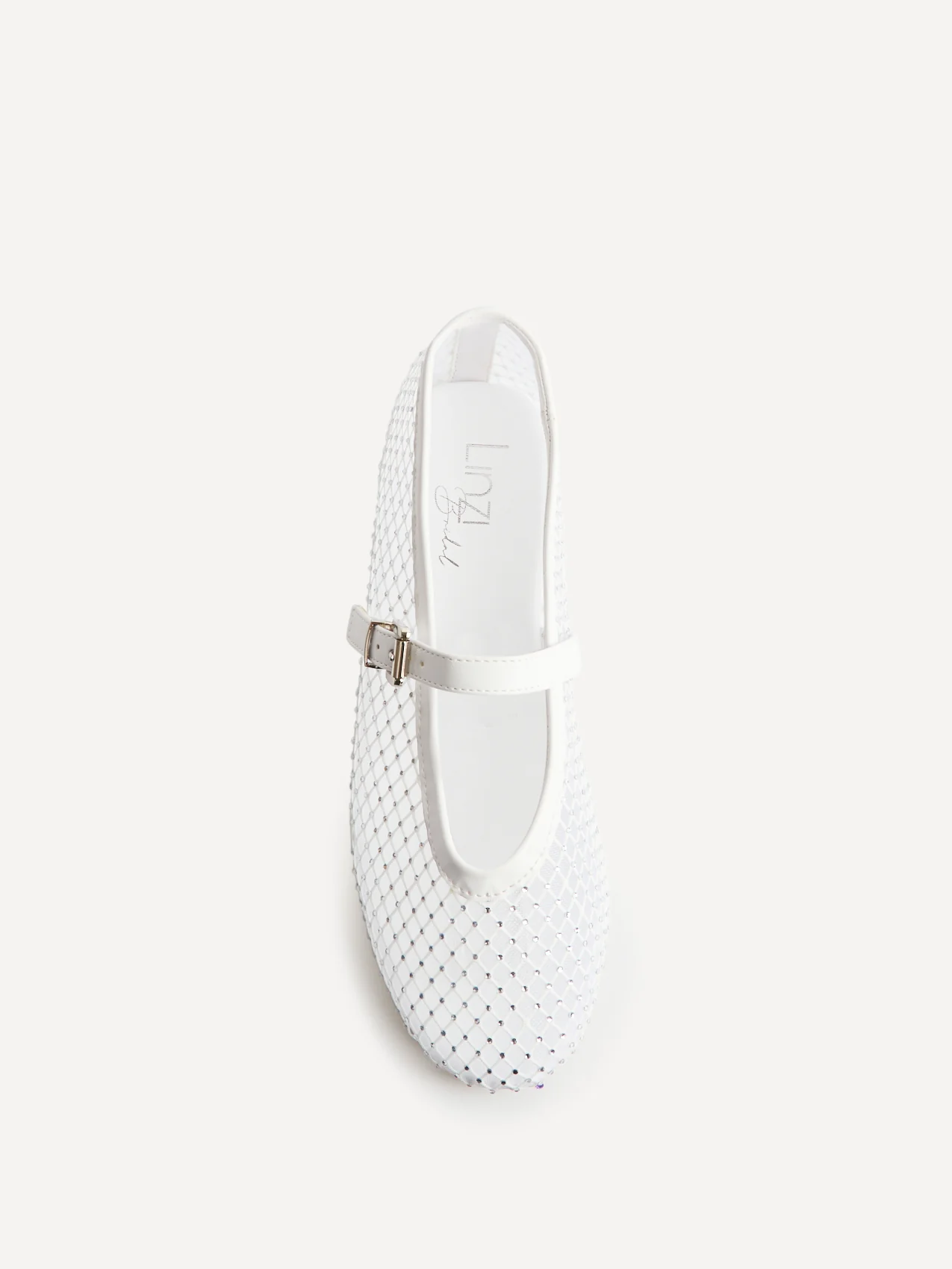 Elise Bridal Diamante Mesh Mary Jane Pumps - Image 4