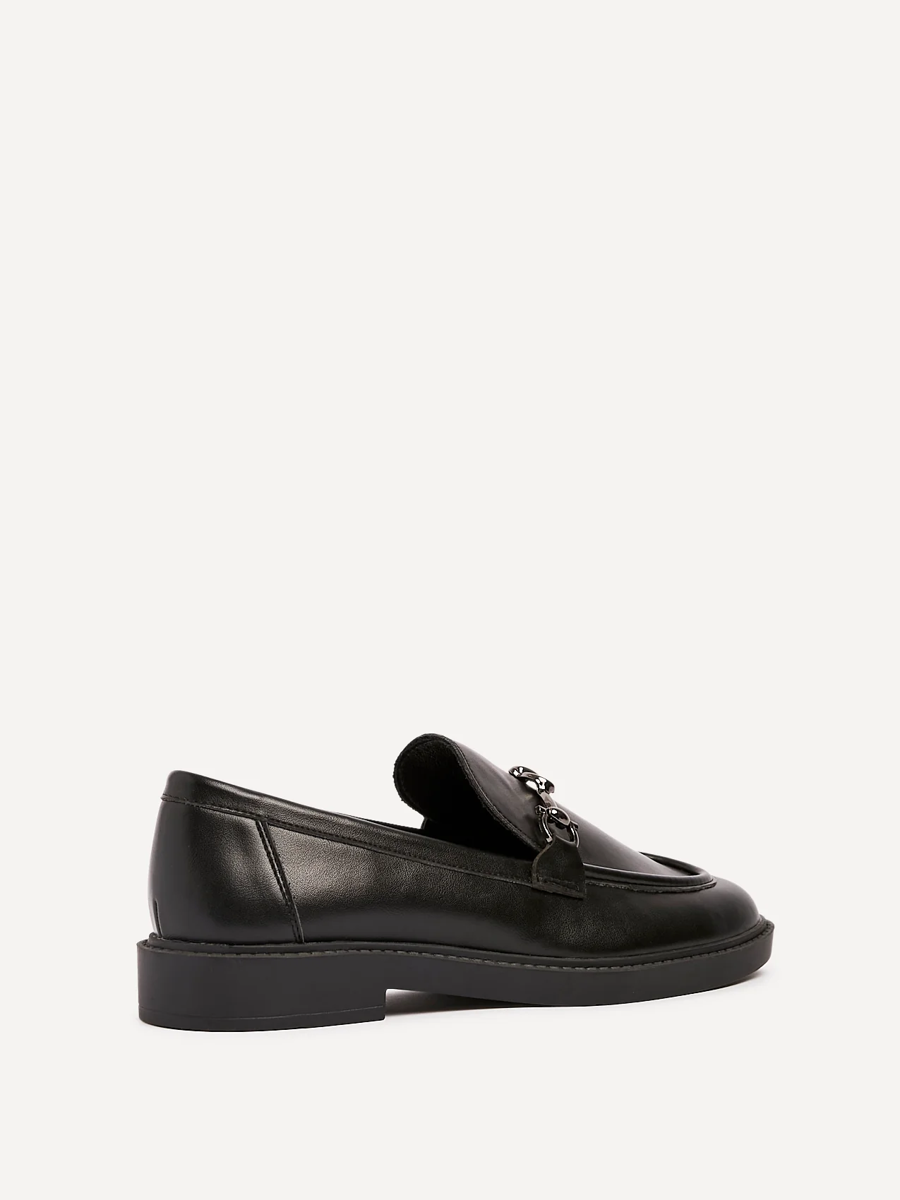Elite Black Faux Leather Loafers - Image 5